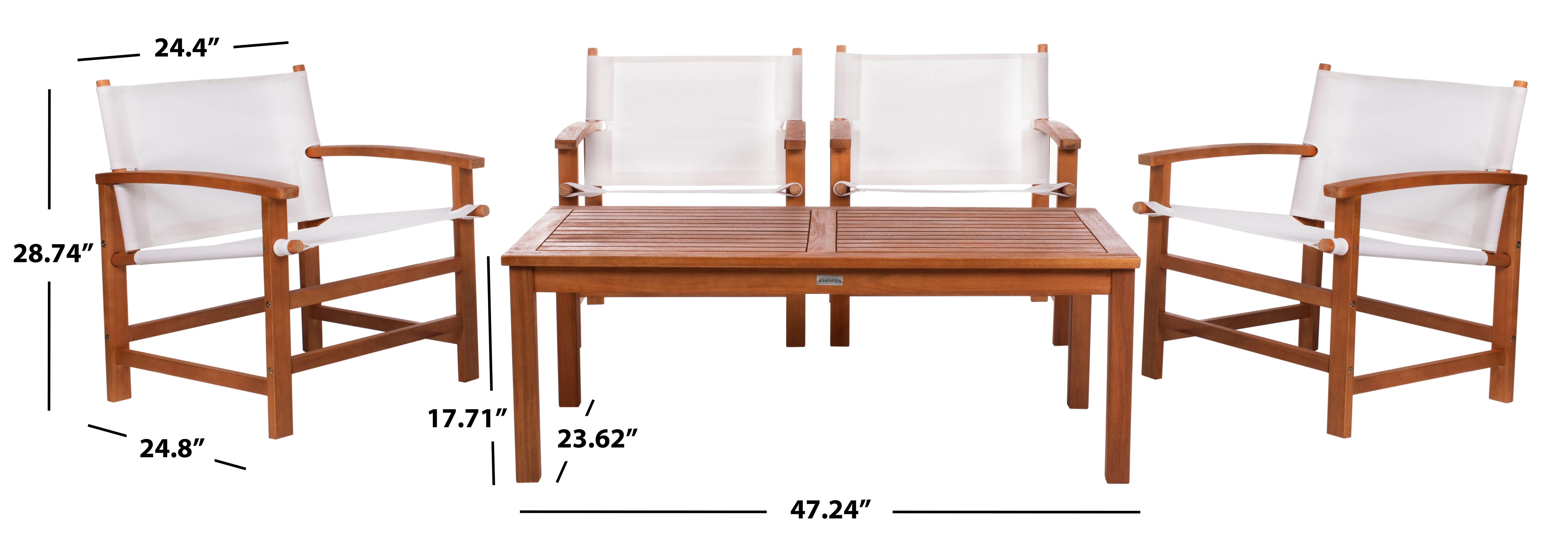 Safavieh Mardin Outdoor Dining Table and 4 Chairs, , large