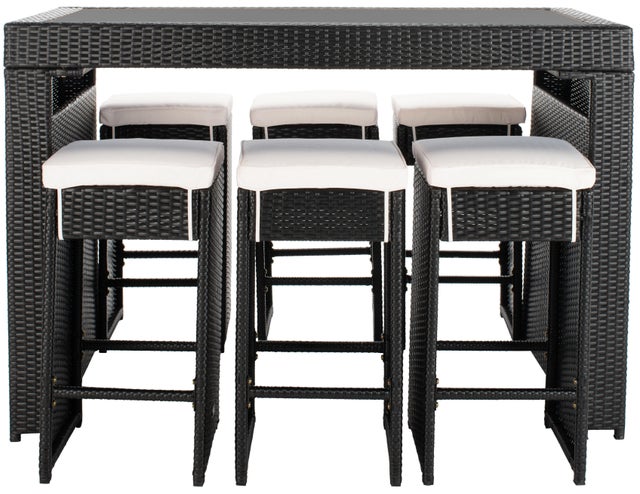 Safavieh Horus Outdoor Dining Table and 6 Stools