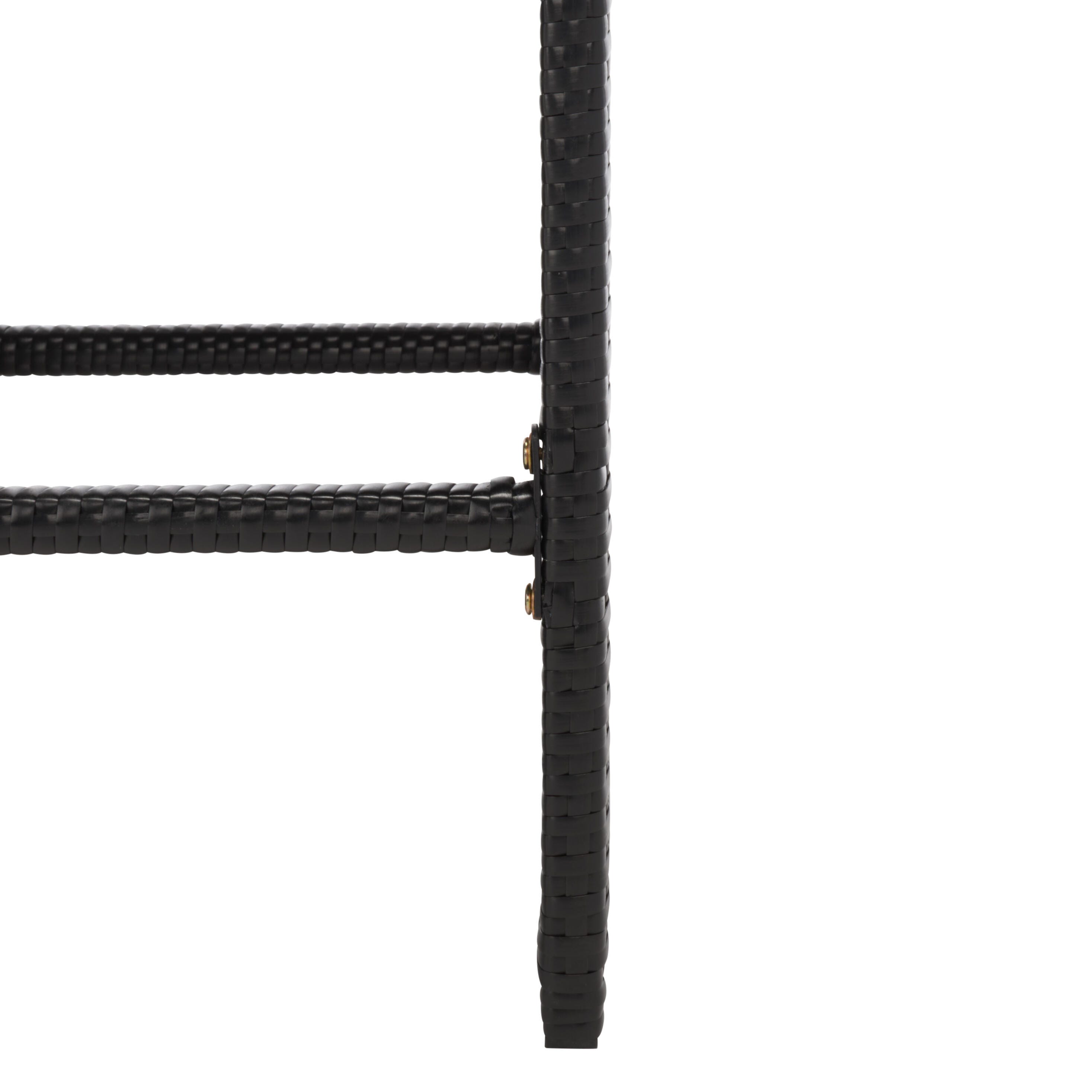 Safavieh Horus Outdoor Dining Table and 6 Stools, Black/Light Gray, large