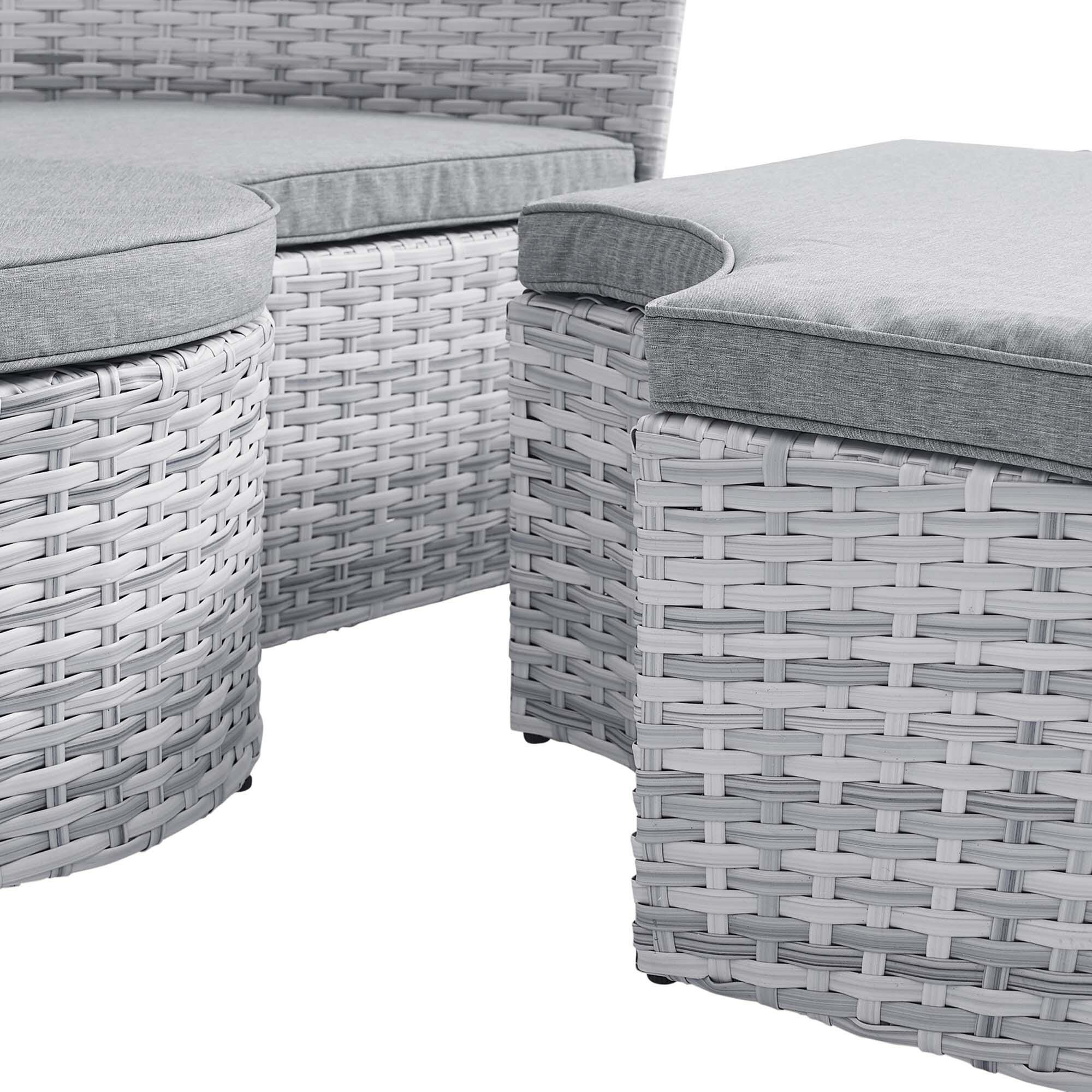 Modway Scottsdale Outdoor Daybed, Light Gray/Gray, large
