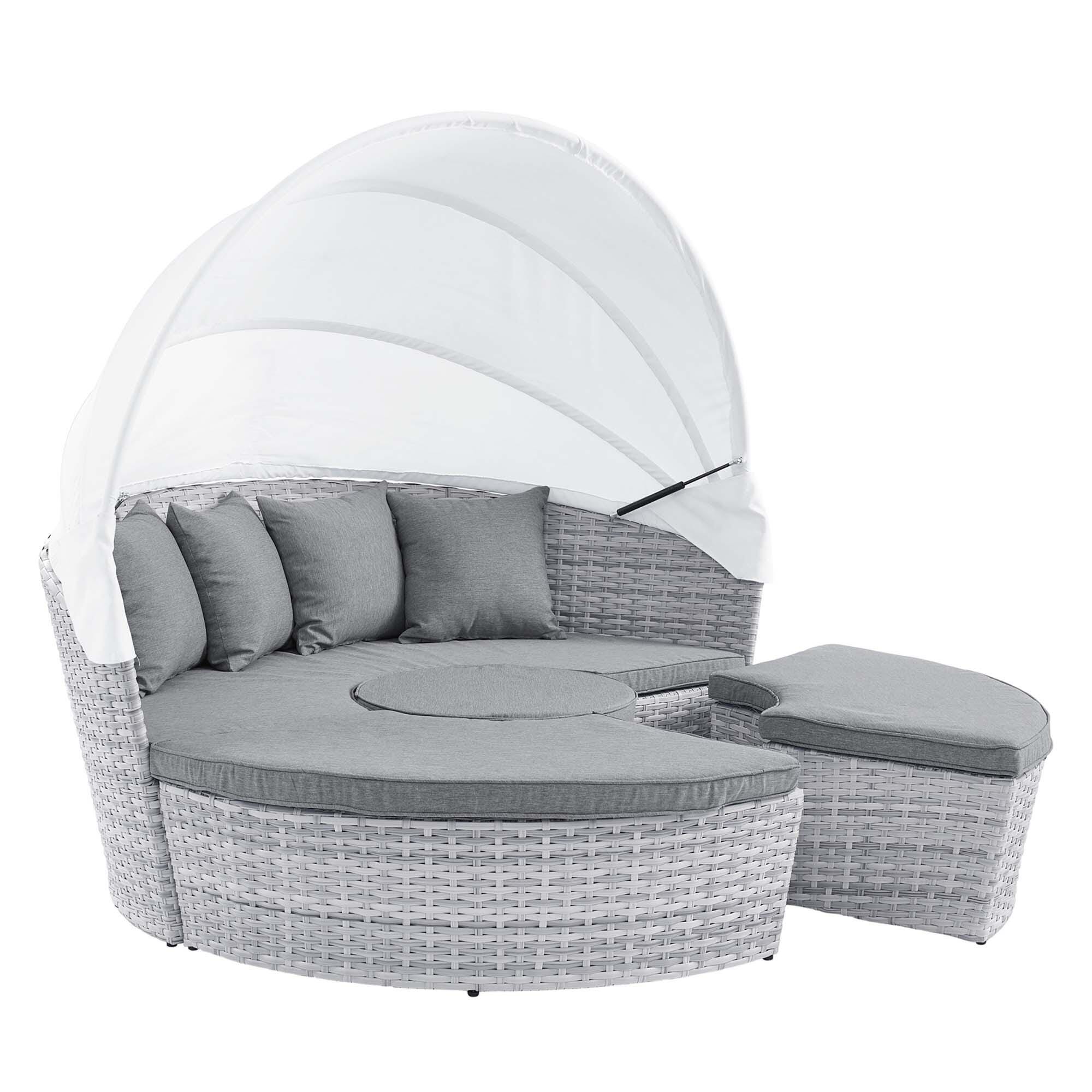 Modway Scottsdale Outdoor Daybed, Light Gray/Gray, large