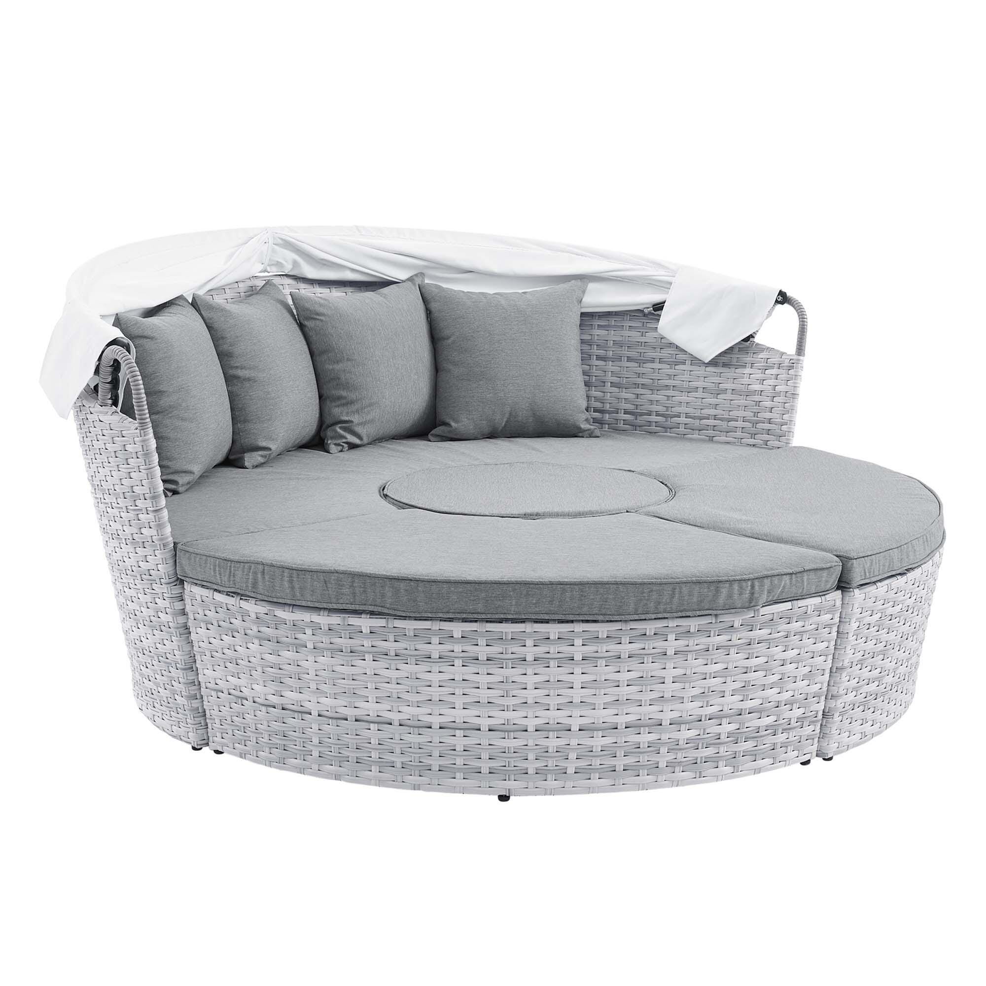 Modway Scottsdale Outdoor Daybed, Light Gray/Gray, large