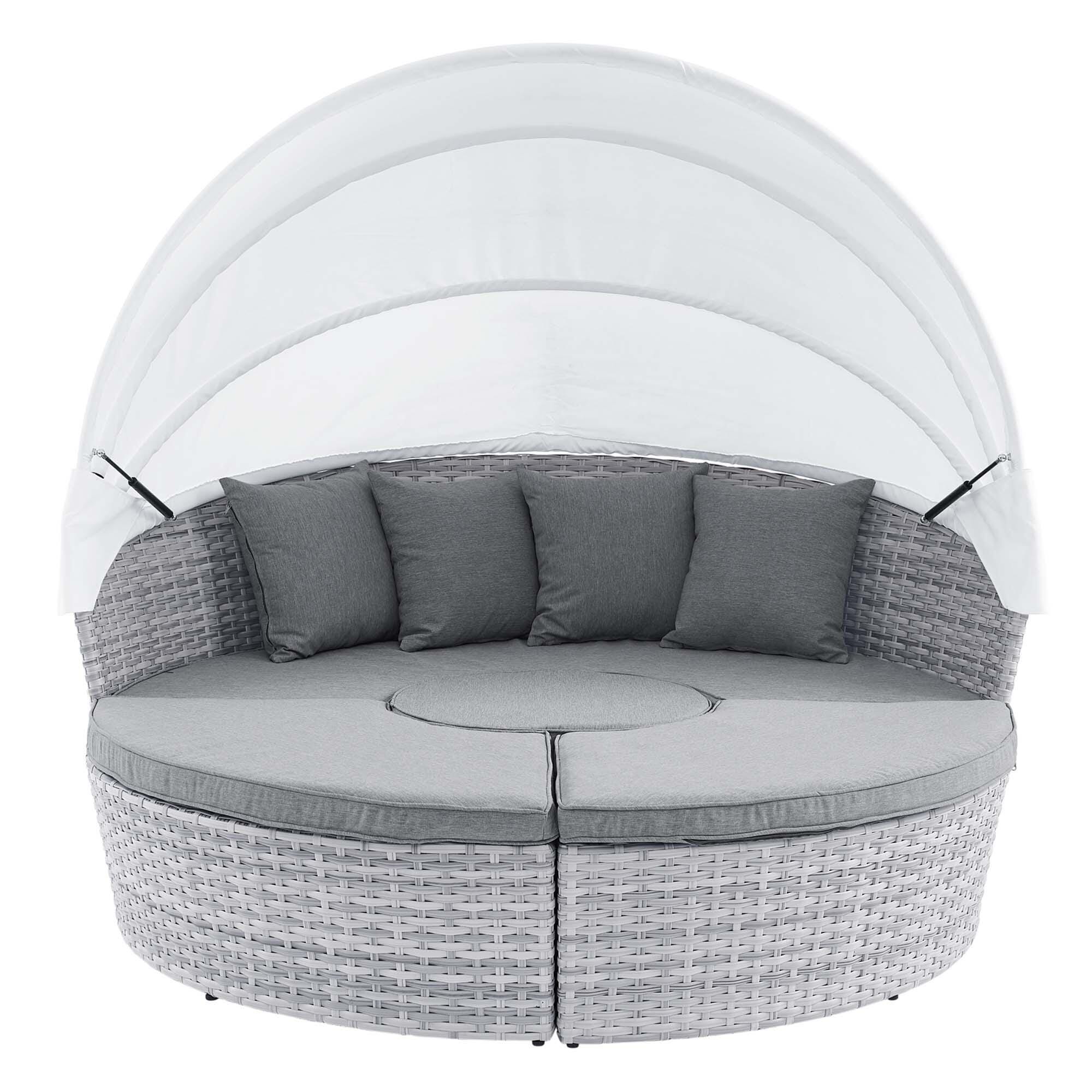Modway Scottsdale Outdoor Daybed, Light Gray/Gray, large