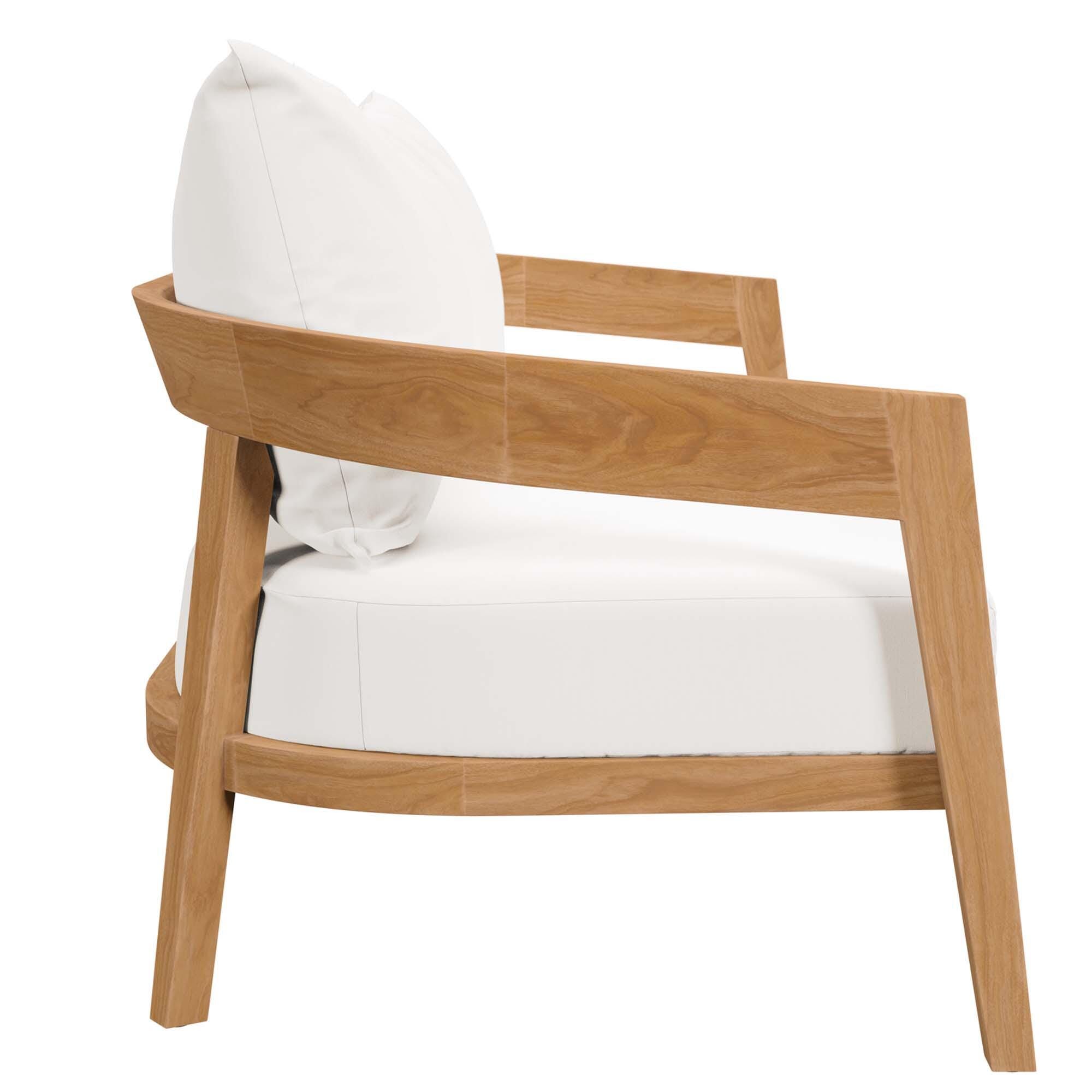Modway Brisbane Outdoor Loveseat, Natural/White, large