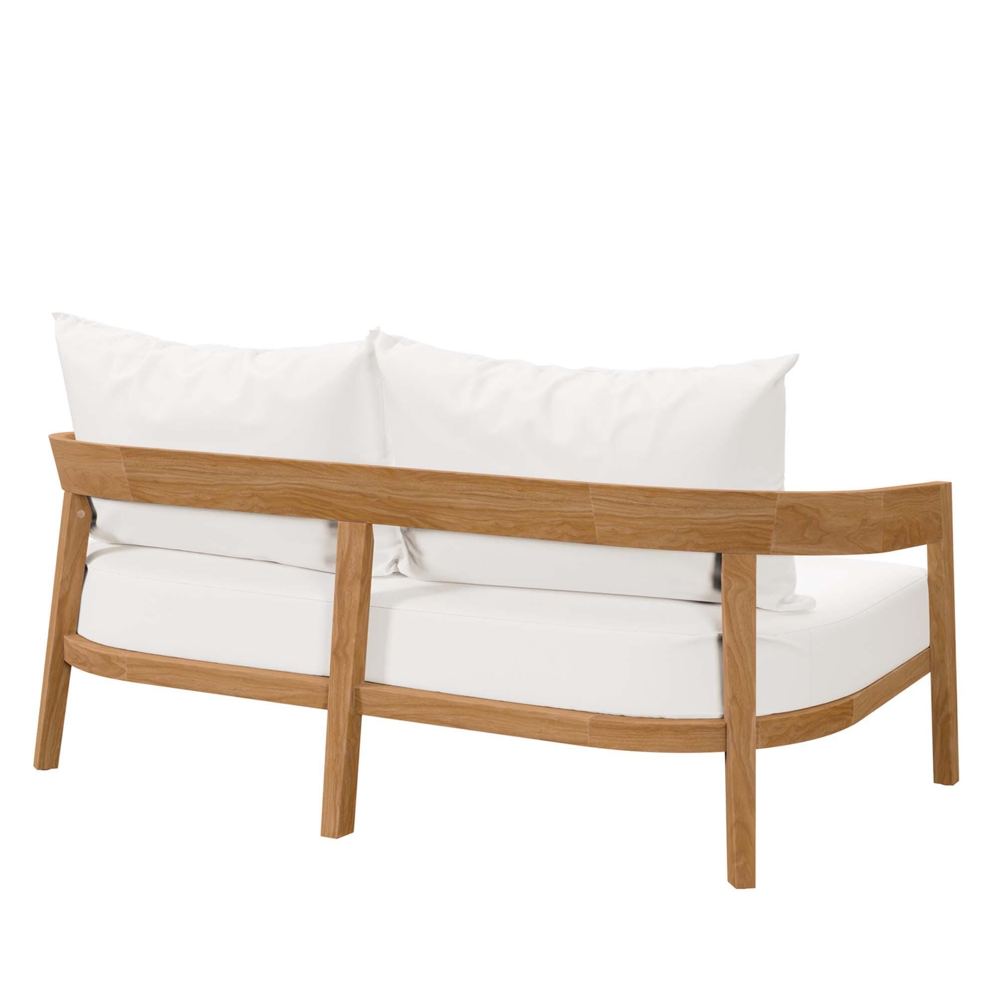 Modway Brisbane Outdoor Loveseat, Natural/White, large