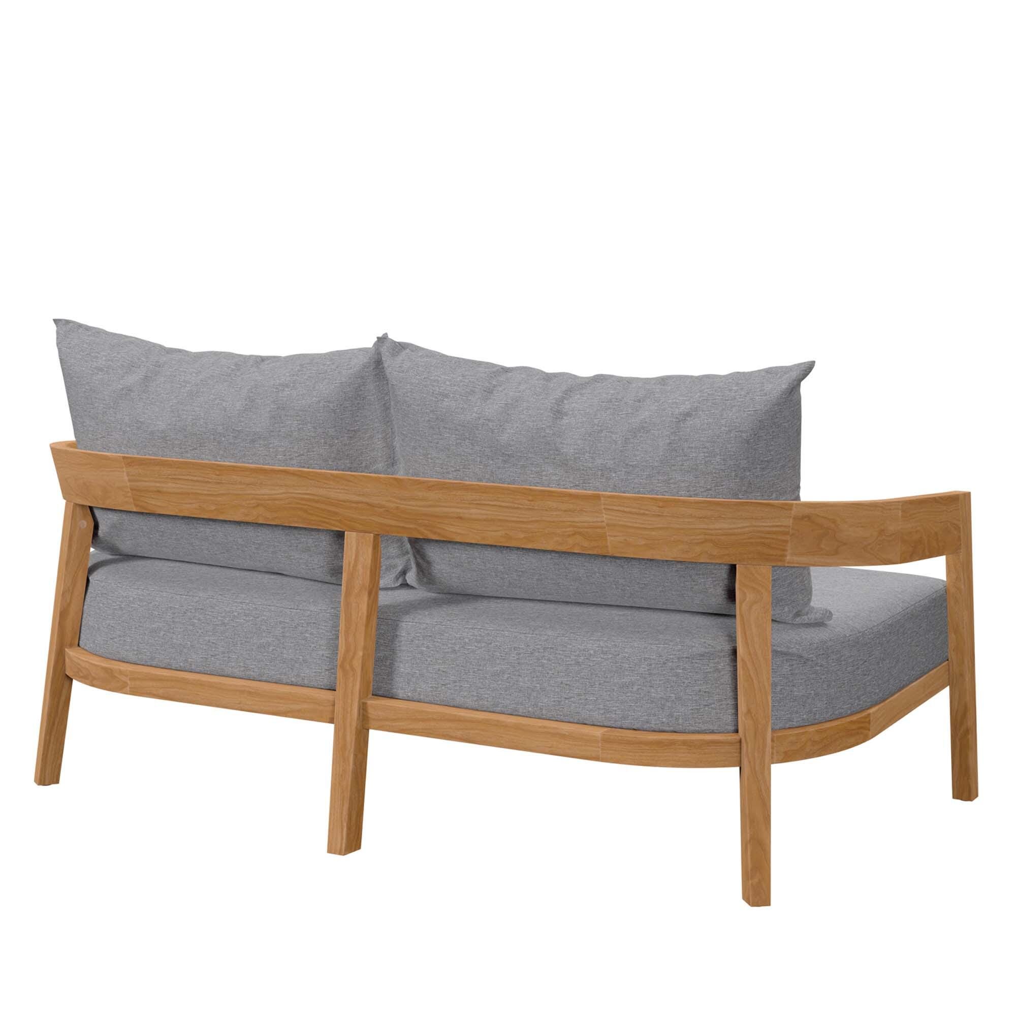 Modway Brisbane Outdoor Loveseat, Natural/Gray, large