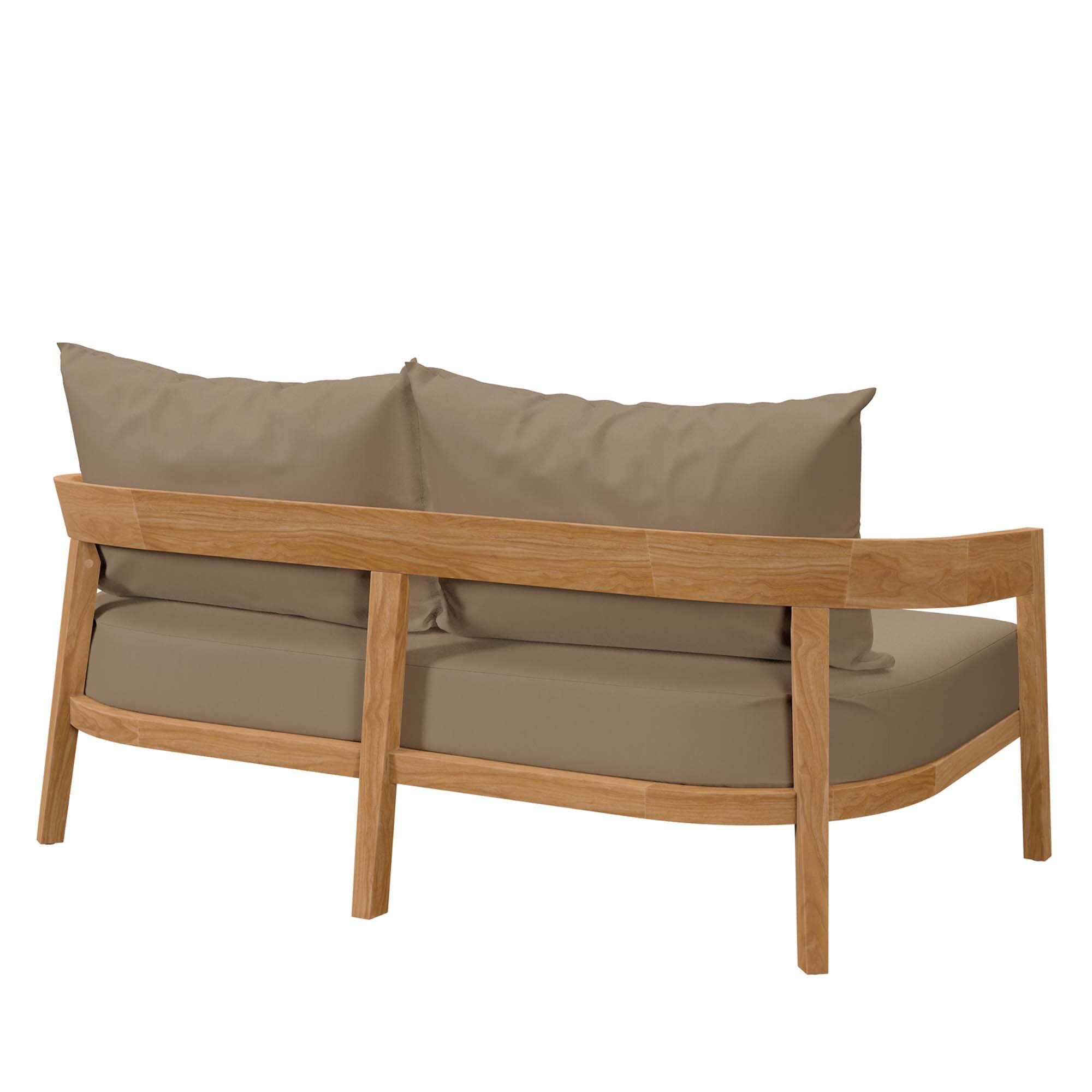 Modway Brisbane Outdoor Loveseat, Natural/Light Brown, large