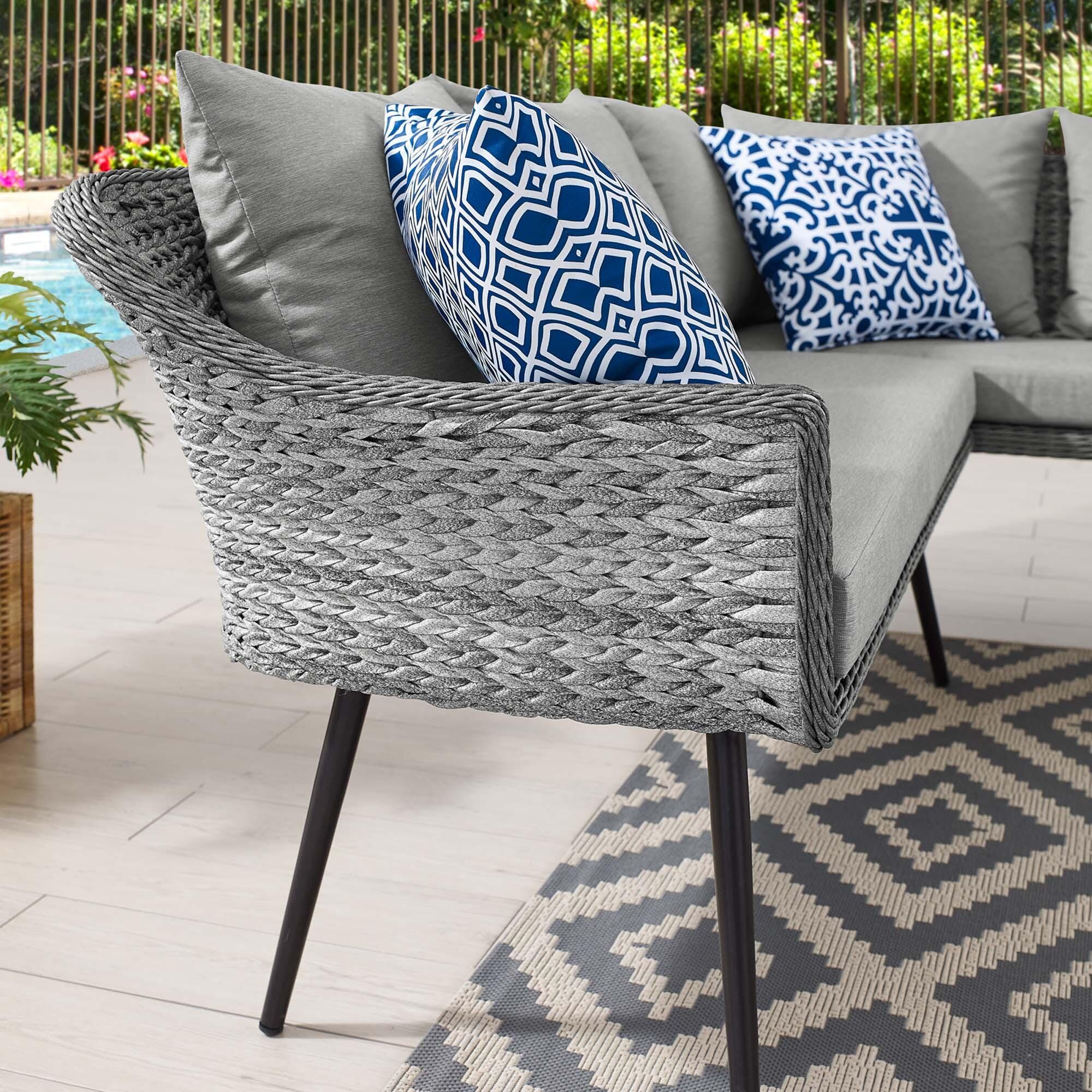 Modway Endeavor 2-Piece Outdoor Sectional, , large
