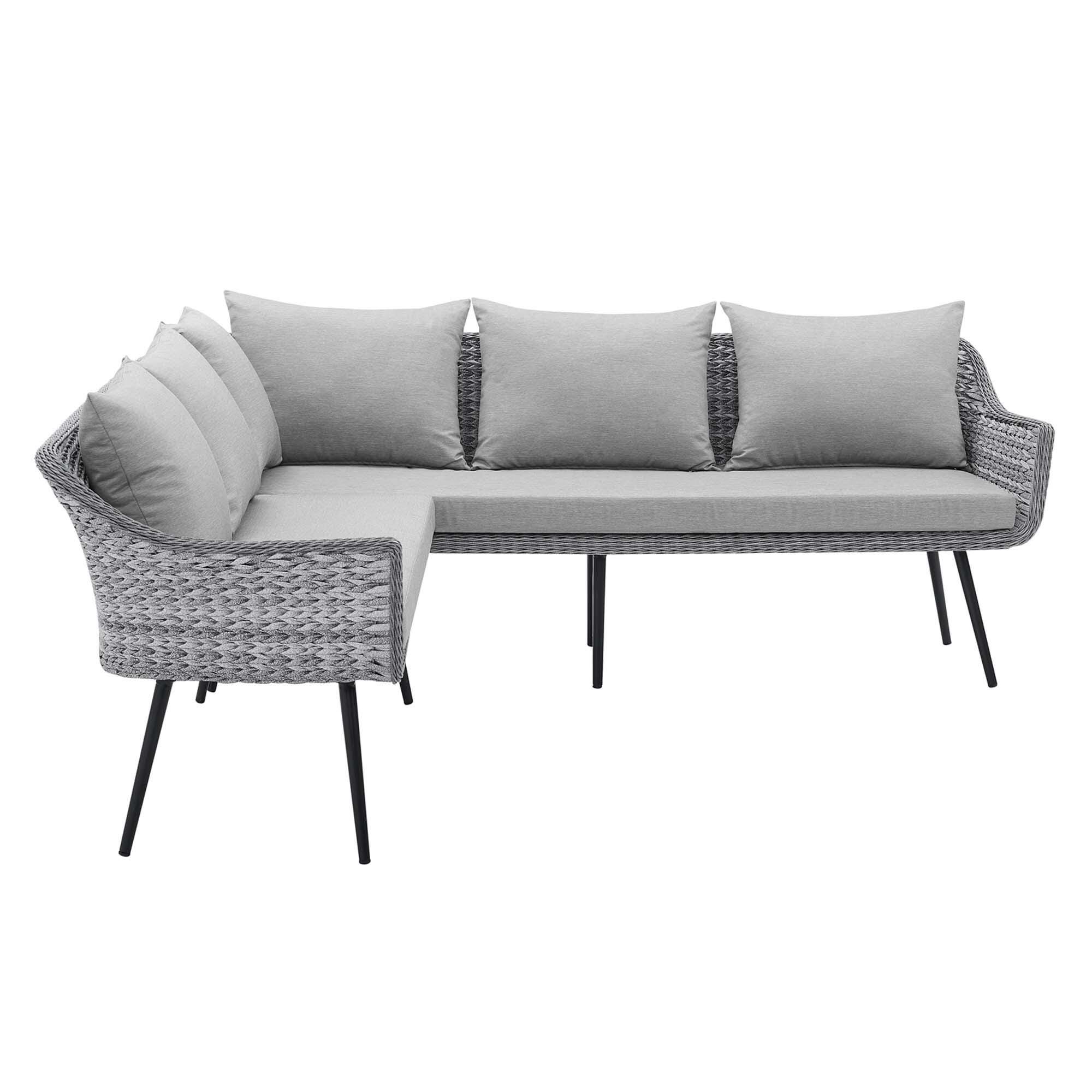Modway Endeavor 2-Piece Outdoor Sectional, , large