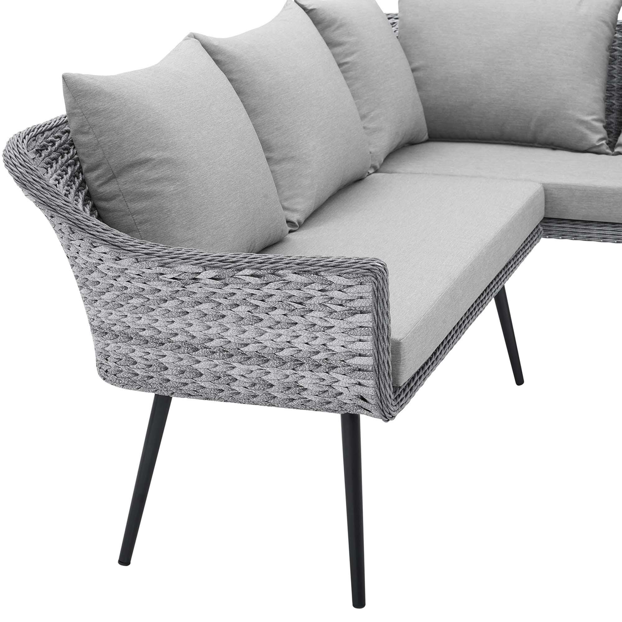 Modway Endeavor 2-Piece Outdoor Sectional, , large