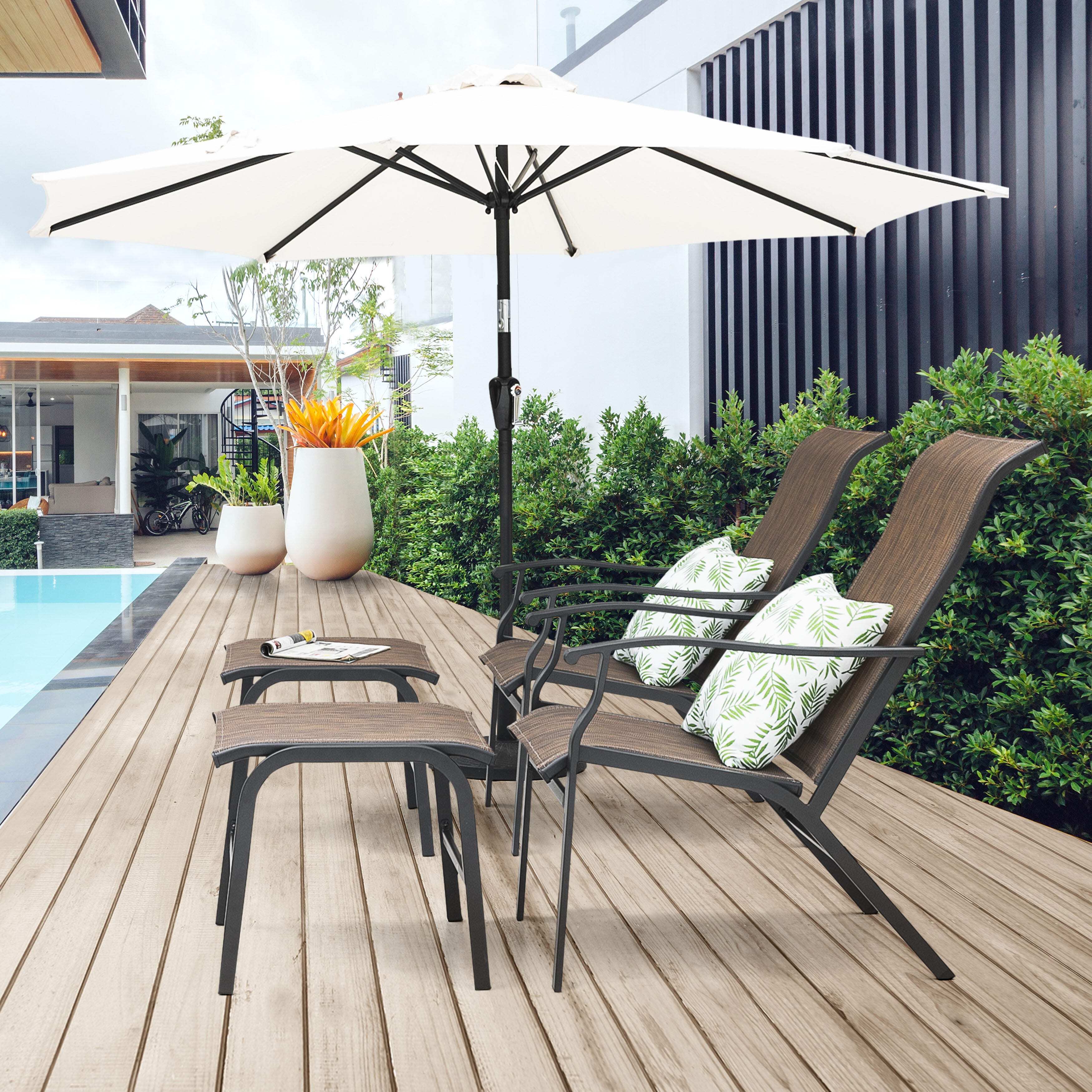 Nuu Garden Outdoor Lounge Chair With Ottoman, , large