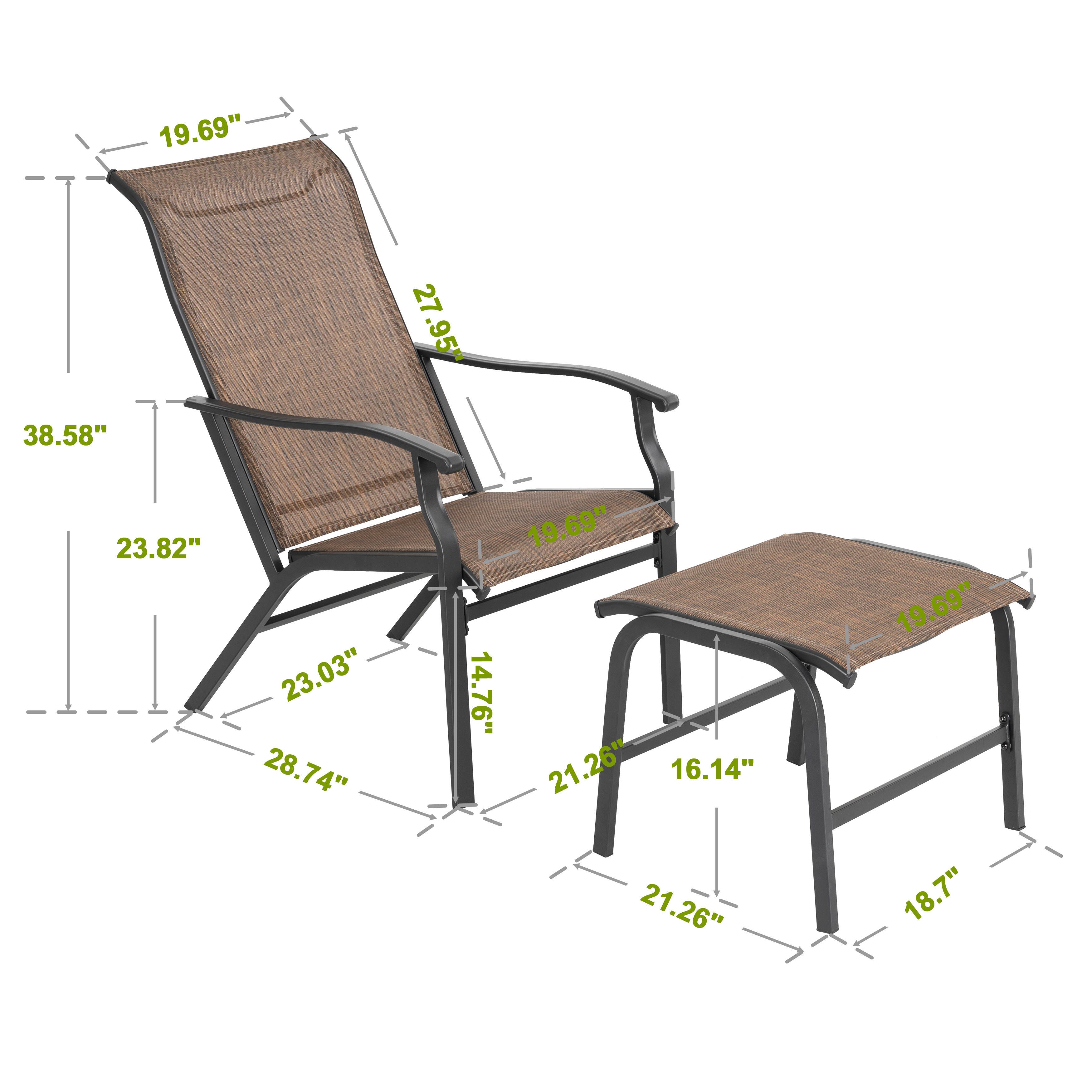 Nuu Garden Outdoor Lounge Chair With Ottoman, , large