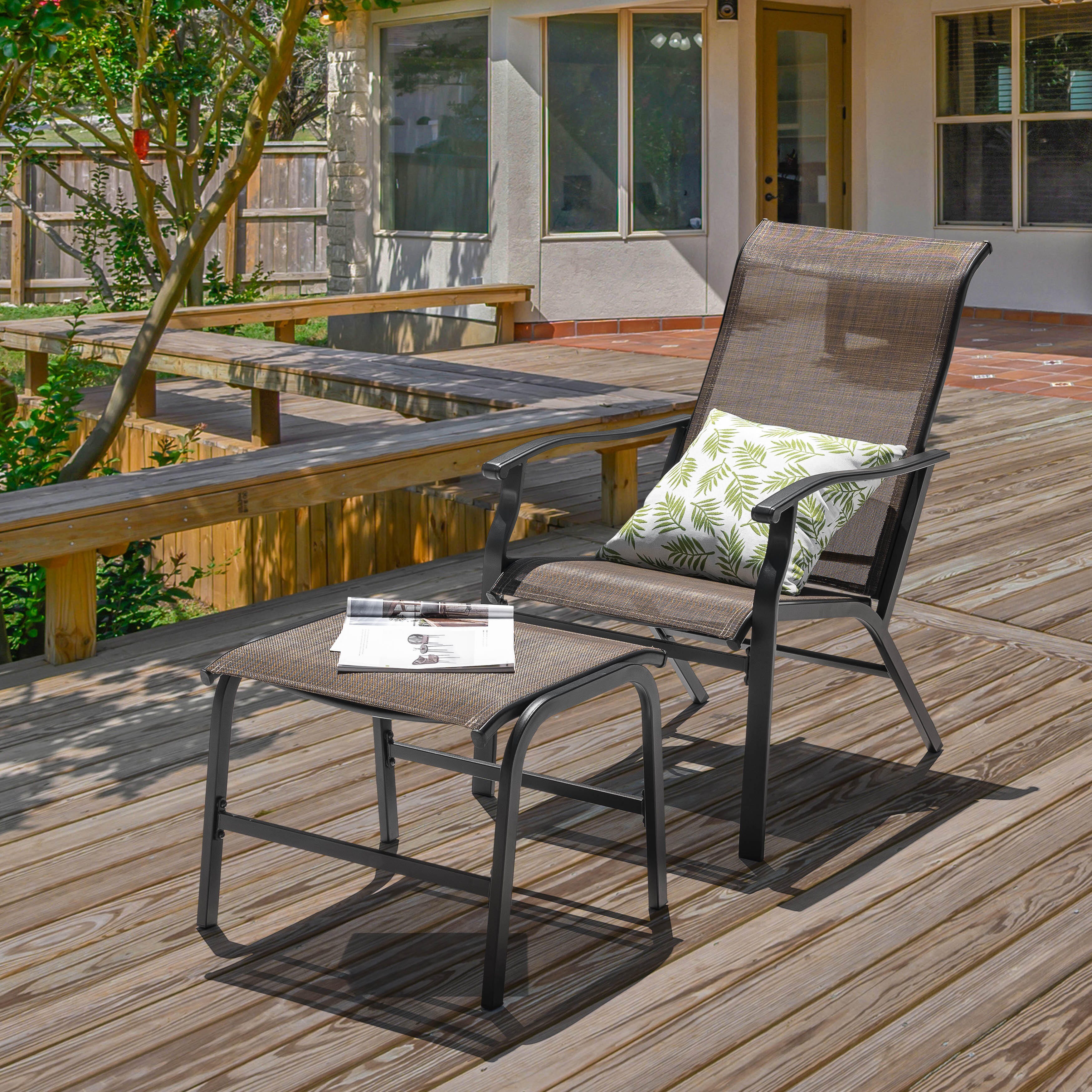 Nuu Garden Outdoor Lounge Chair With Ottoman, , large