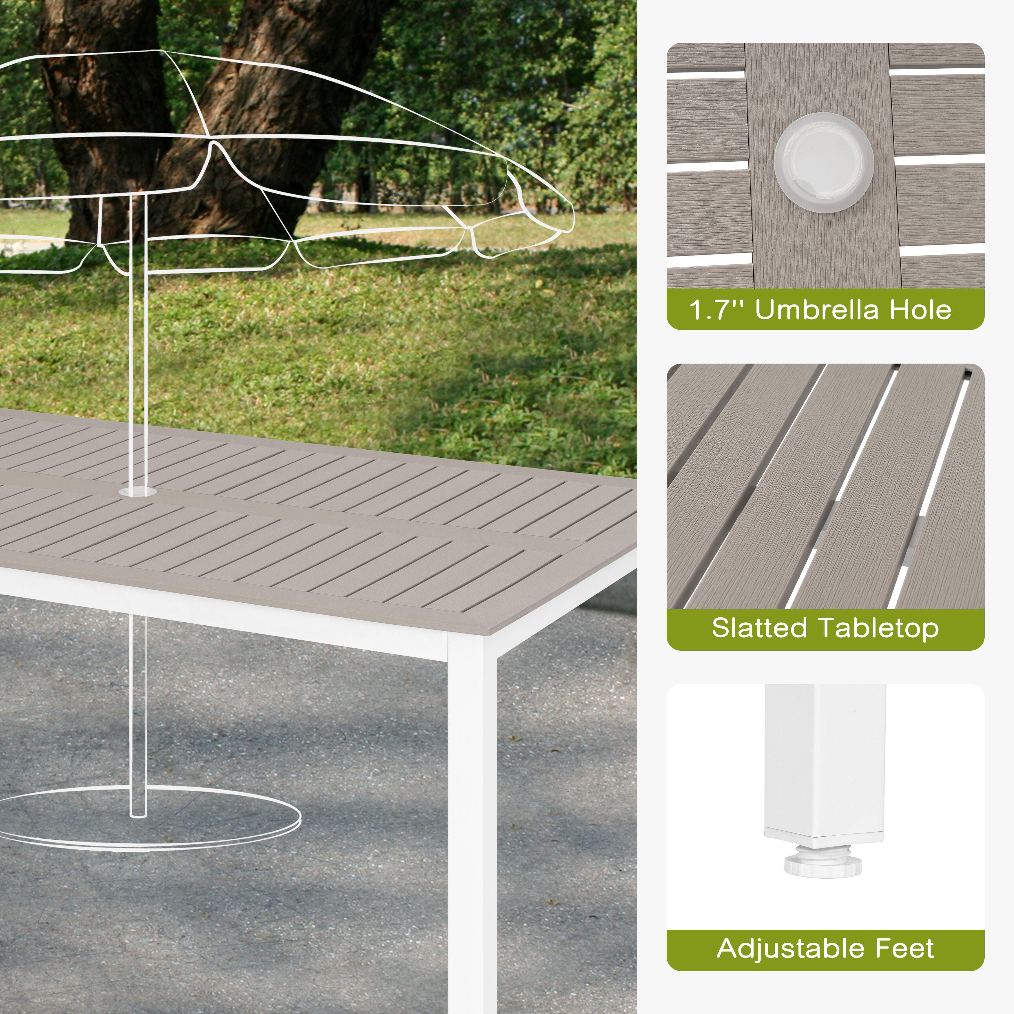 Nuu Garden Outdoor Dining Table, , large