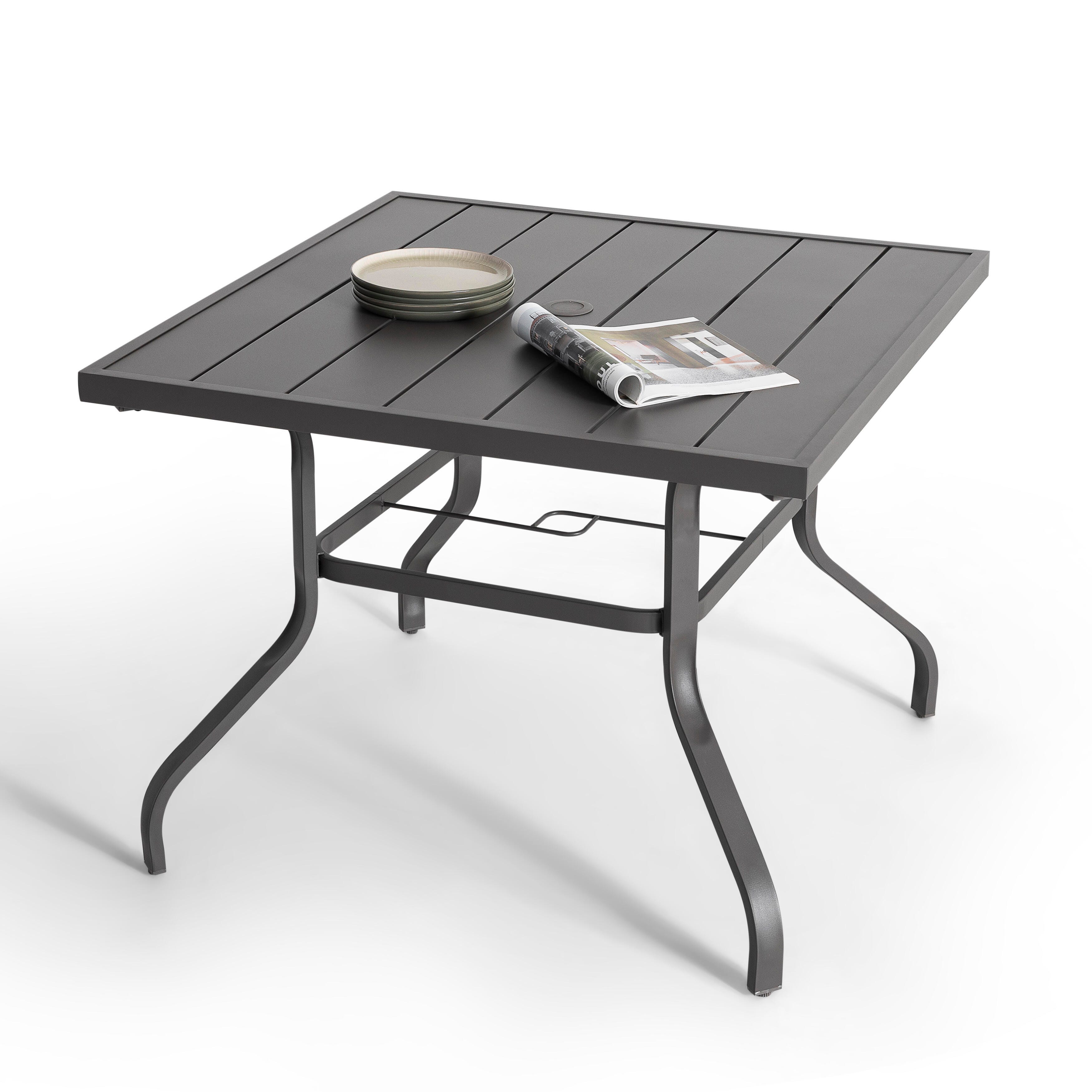 Nuu Garden Outdoor Dining Table With Umbrella, , large
