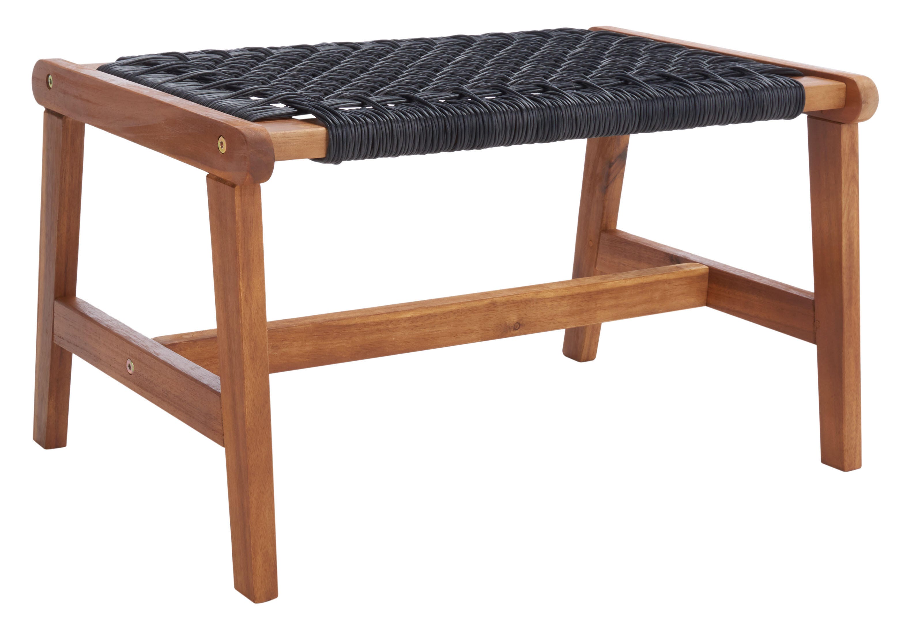 Safavieh Chantelle Outdoor Conversation Set, Natural/Black, large