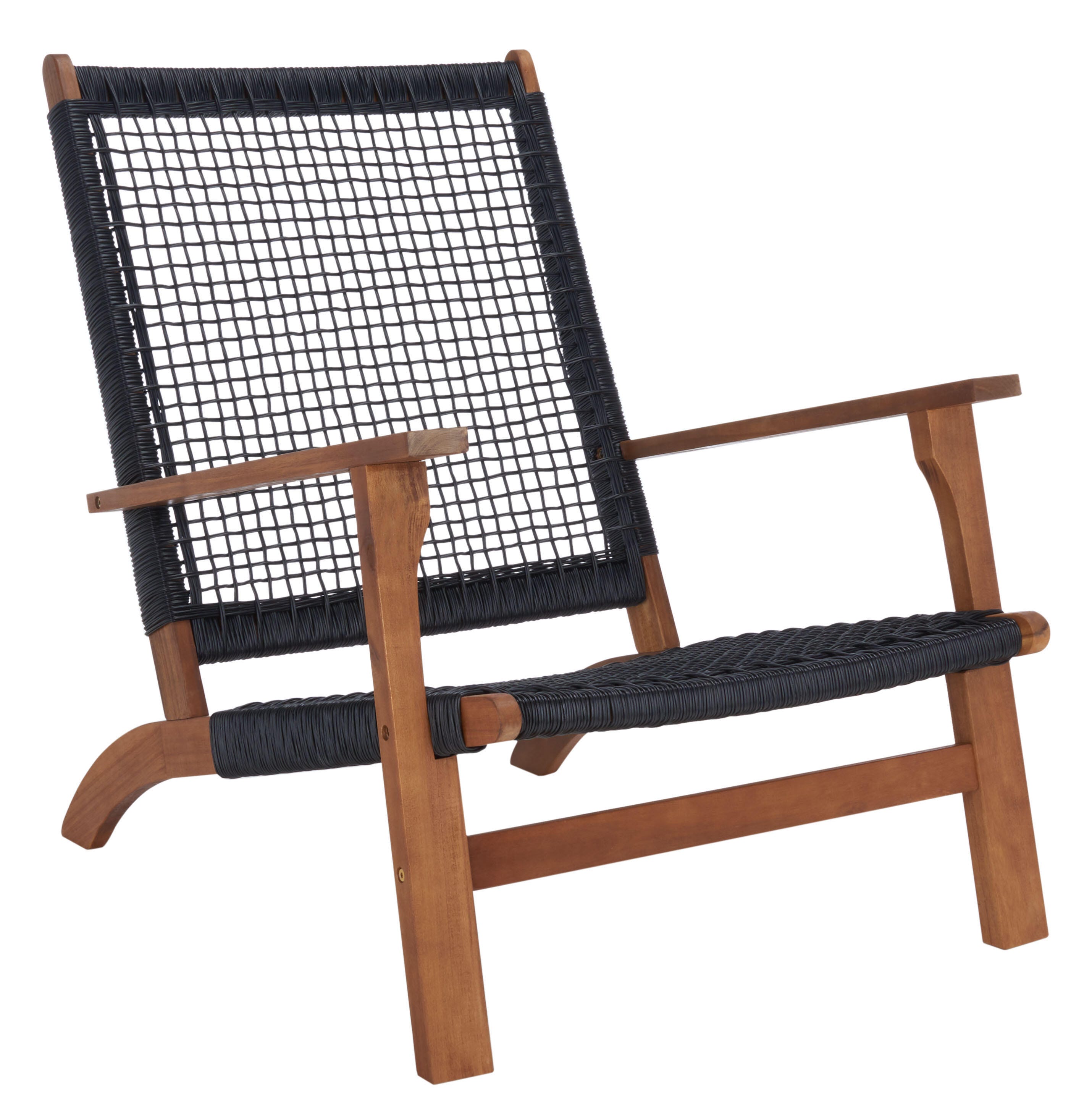 Safavieh Chantelle Outdoor Conversation Set, Natural/Black, large