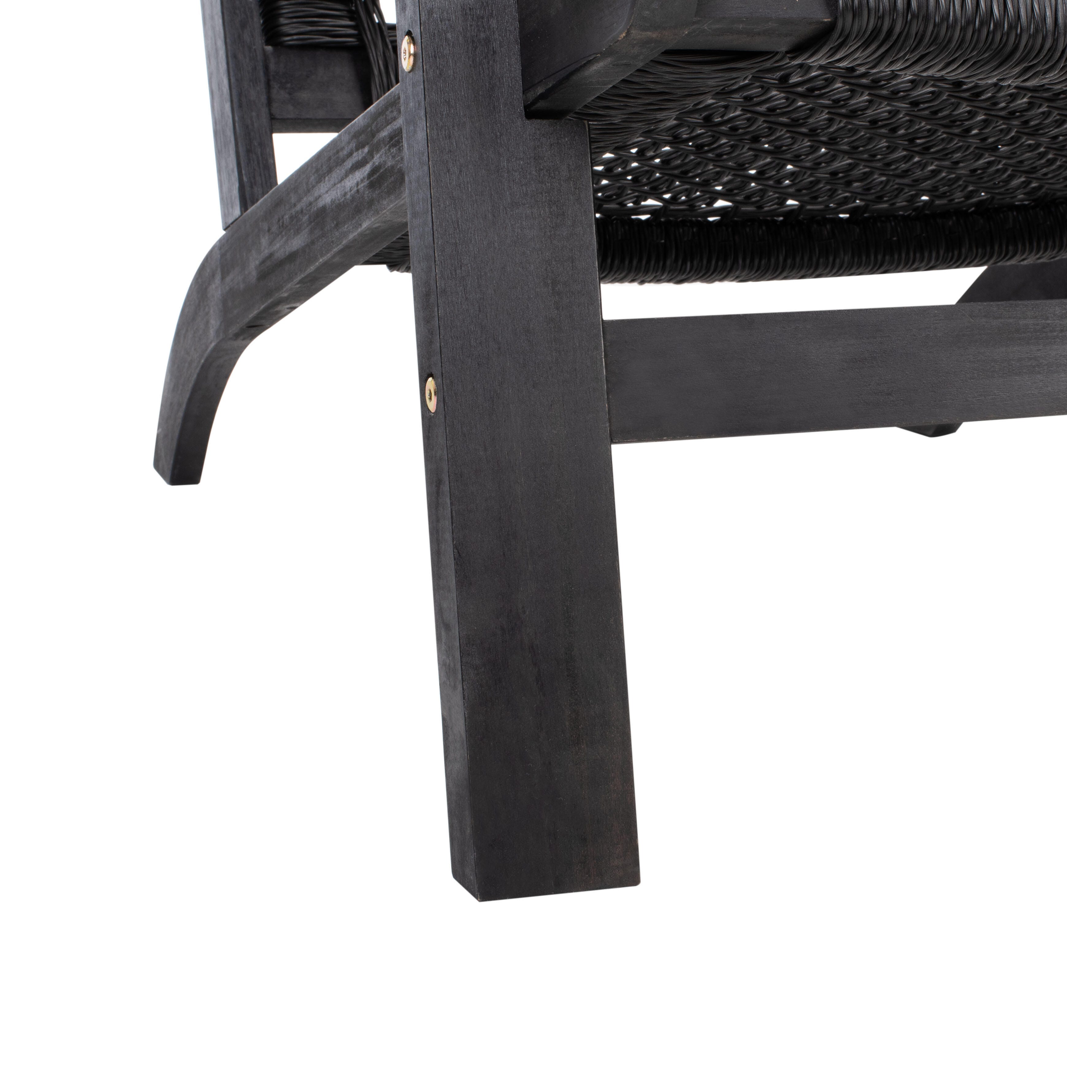 Safavieh Chantelle Outdoor Conversation Set, Black/Black, large