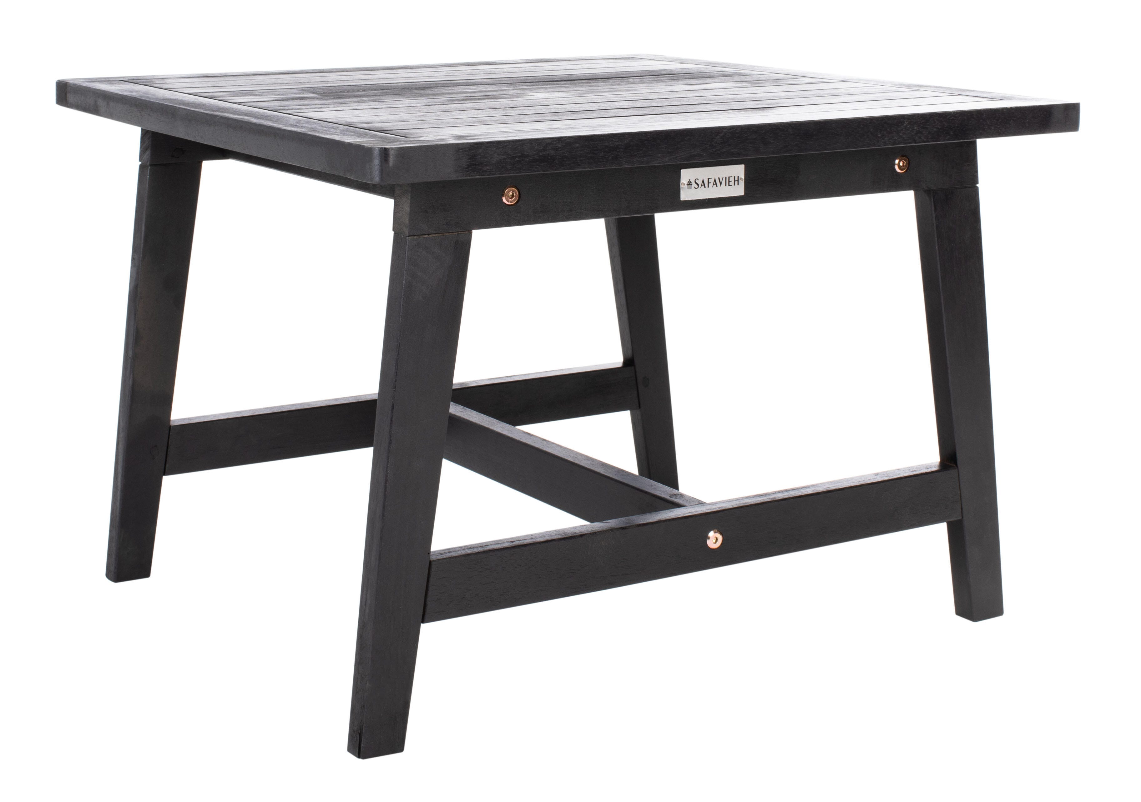 Safavieh Chantelle Outdoor Conversation Set, Black/Black, large