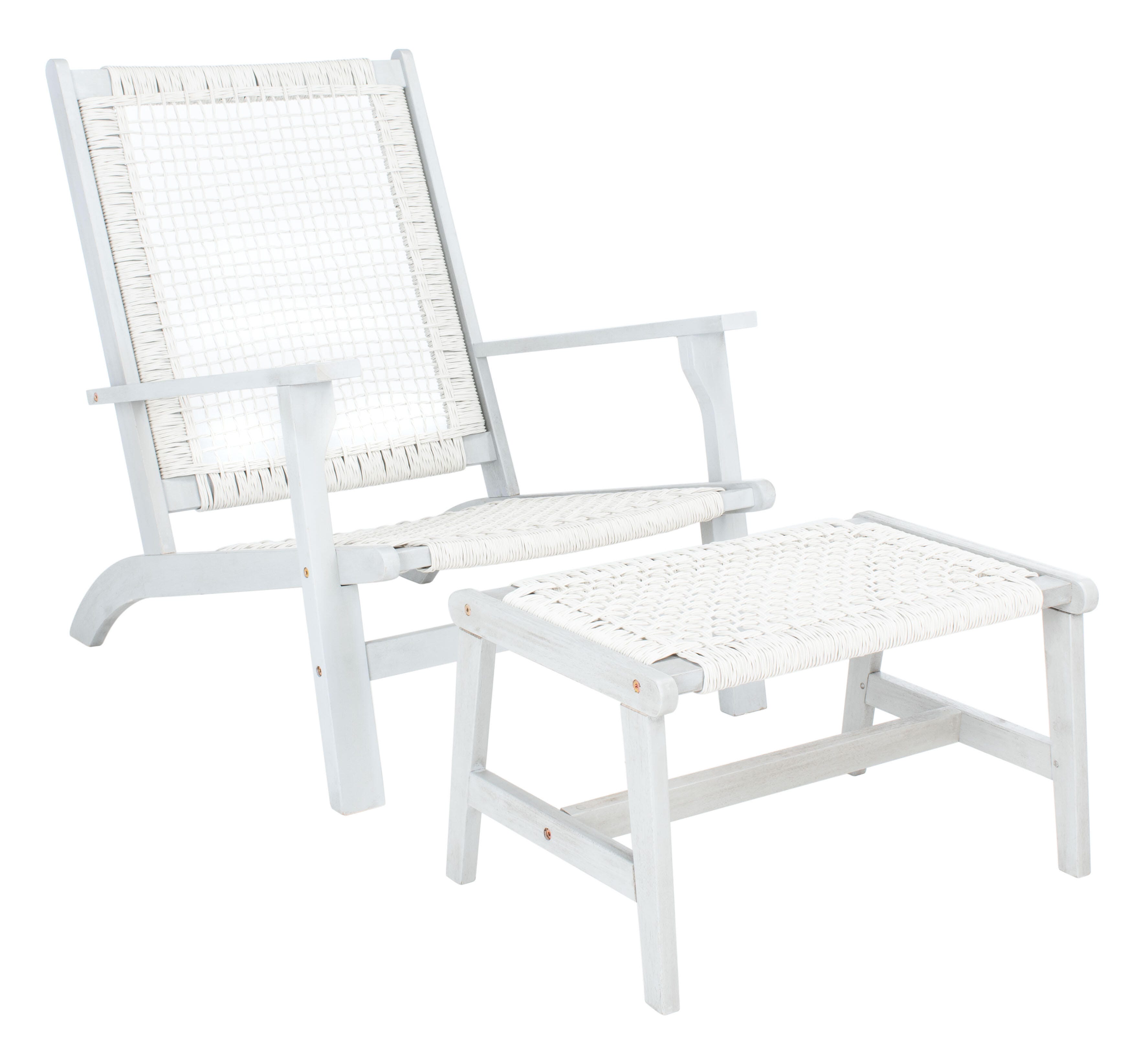 Safavieh Chantelle Outdoor Conversation Set, Gray/Gray, large