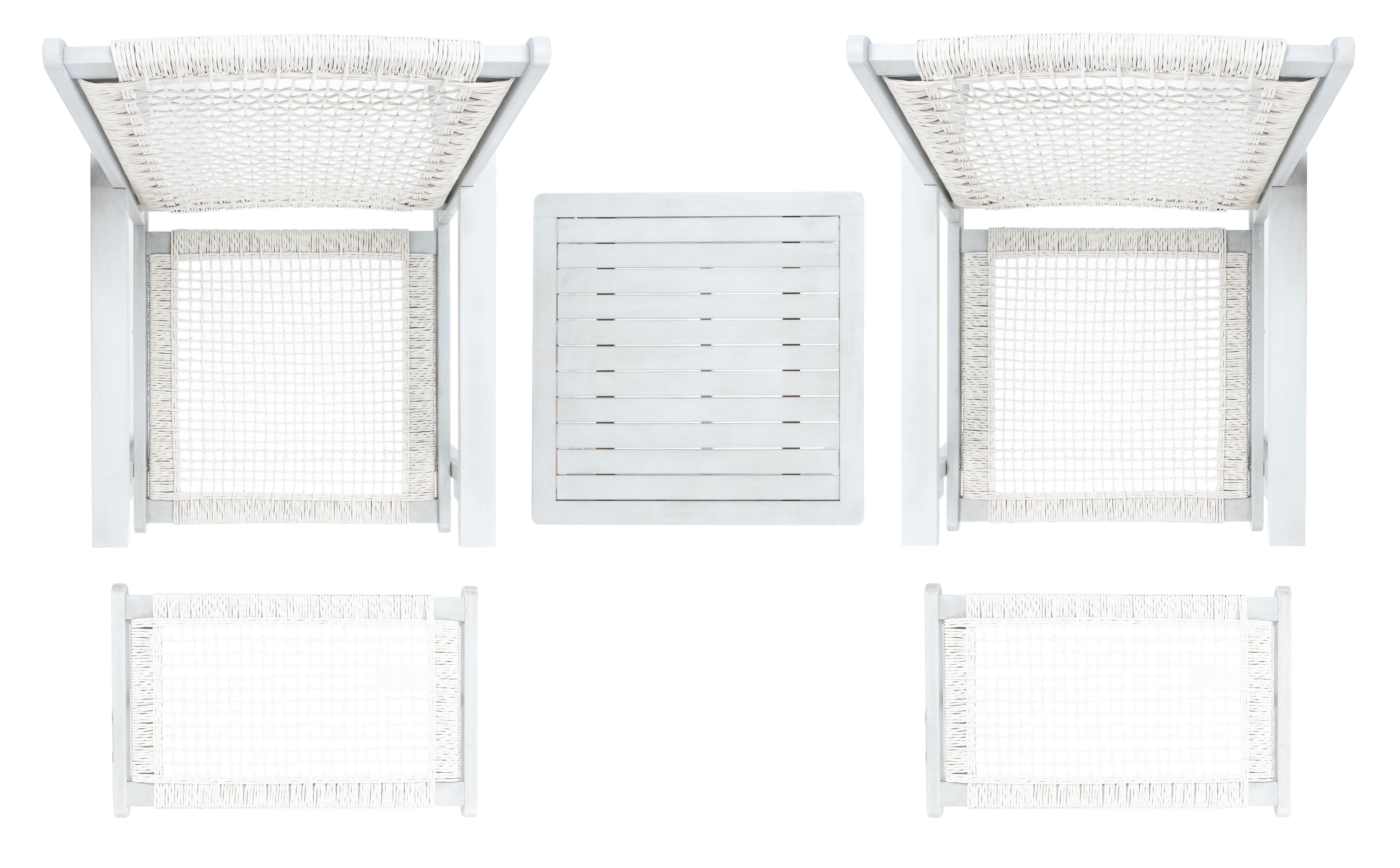 Safavieh Chantelle Outdoor Conversation Set, Gray/Gray, large