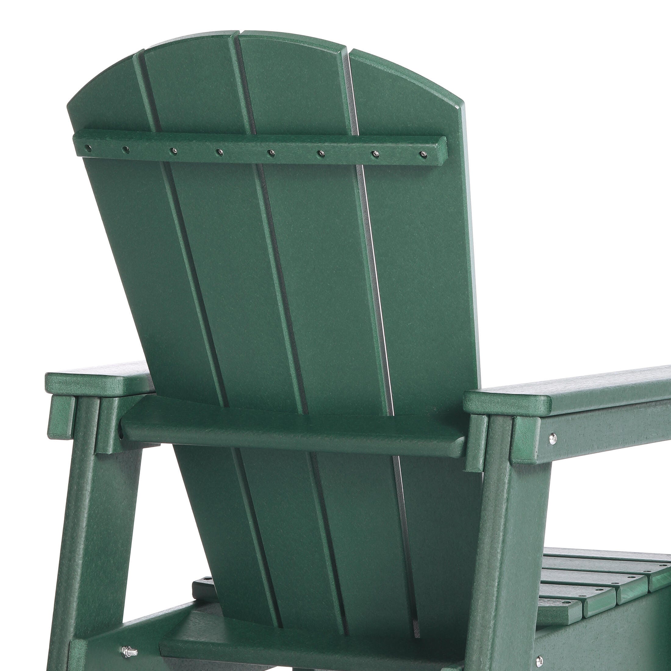 Westin Furniture Laguna Outdoor Adirondack Round Dining Table and 4 Chairs, Dark Green, large
