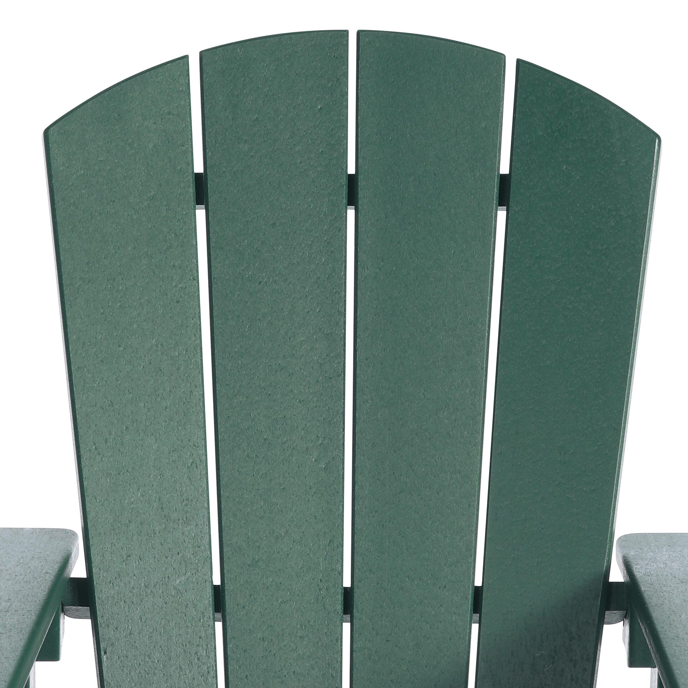Westin Furniture Laguna Outdoor Adirondack Round Dining Table and 4 Chairs, Dark Green, large