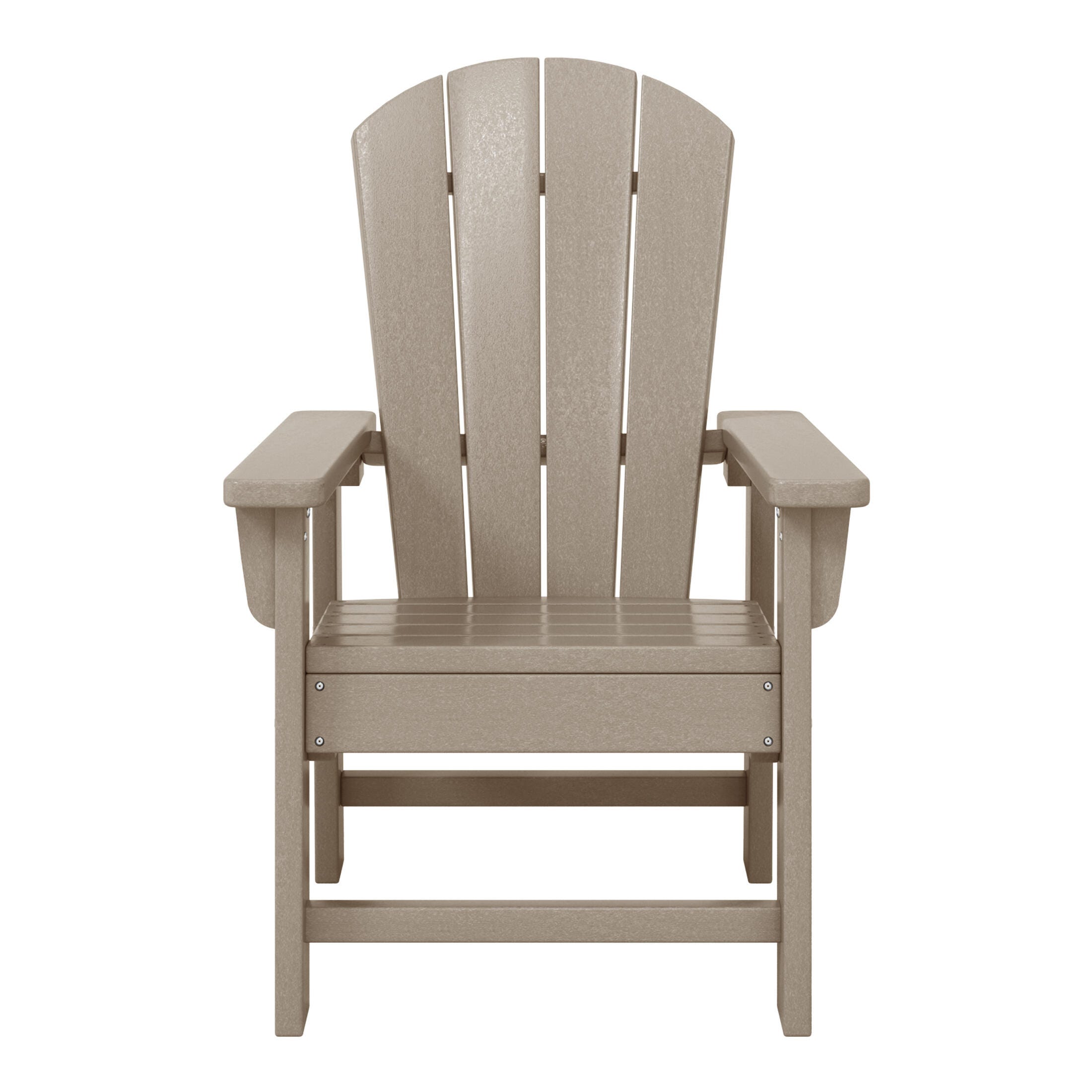 Westin Furniture Laguna Outdoor Adirondack Dining Table and 4 Chairs, Weathered Wood, large
