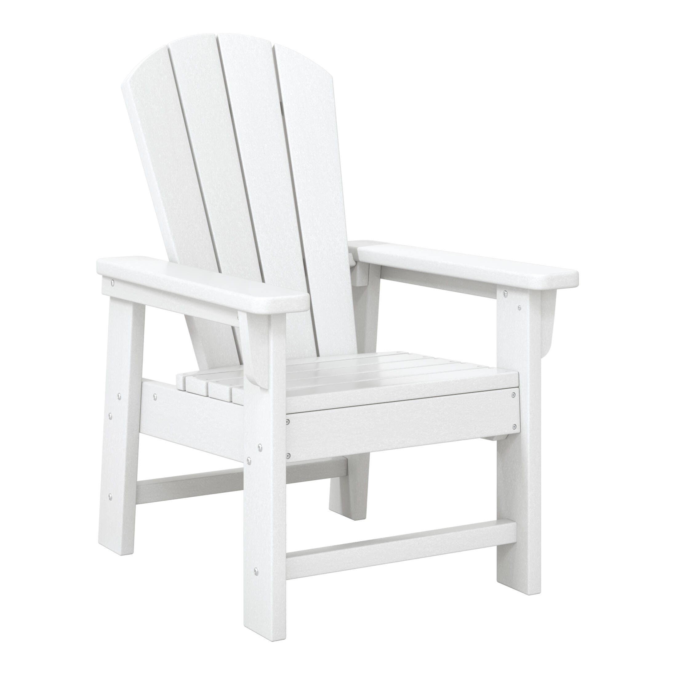 Westin Furniture Laguna Outdoor Adirondack Dining Table and 4 Chairs, White, large