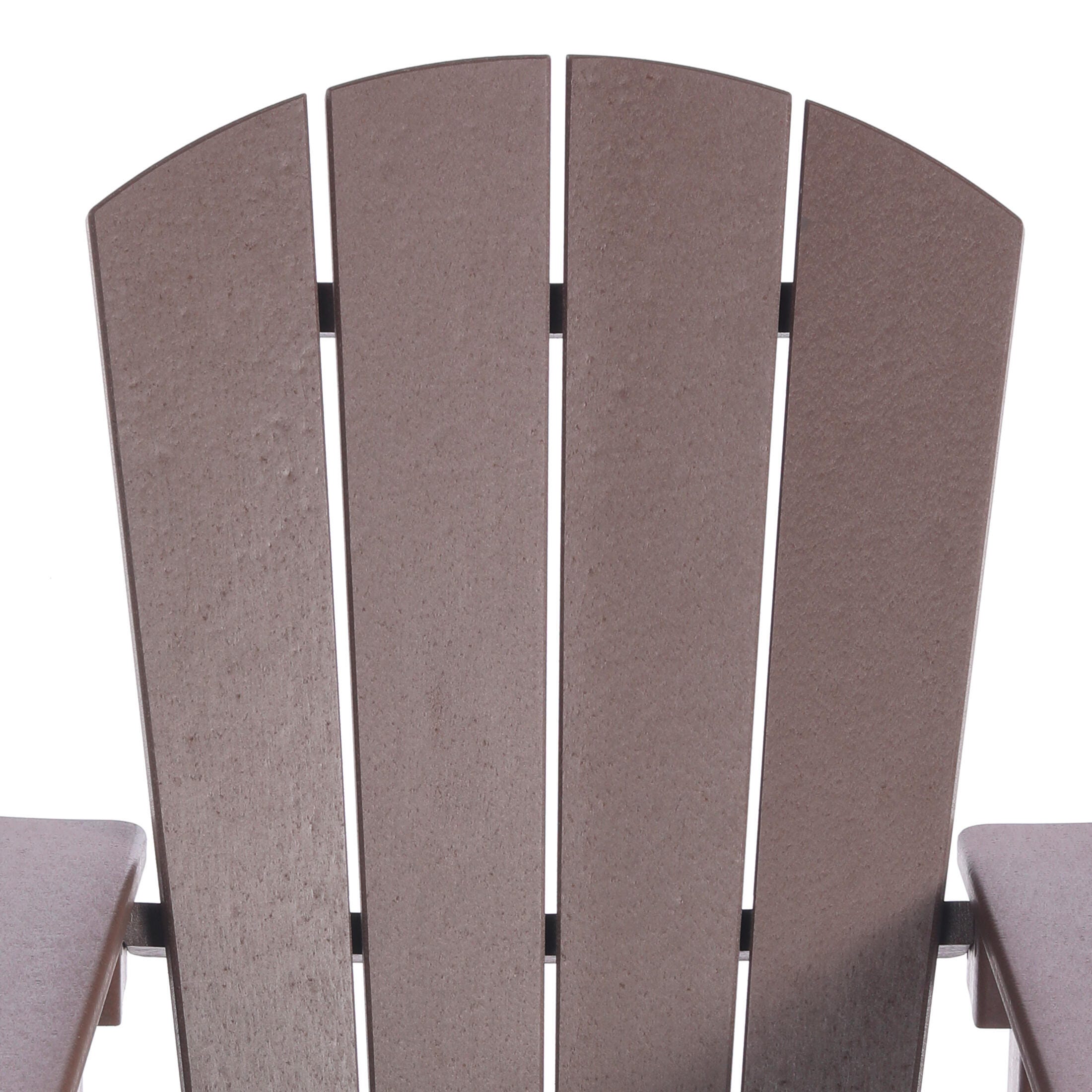 Westin Furniture Laguna Outdoor Adirondack Dining Table and 4 Chairs, Dark Brown, large