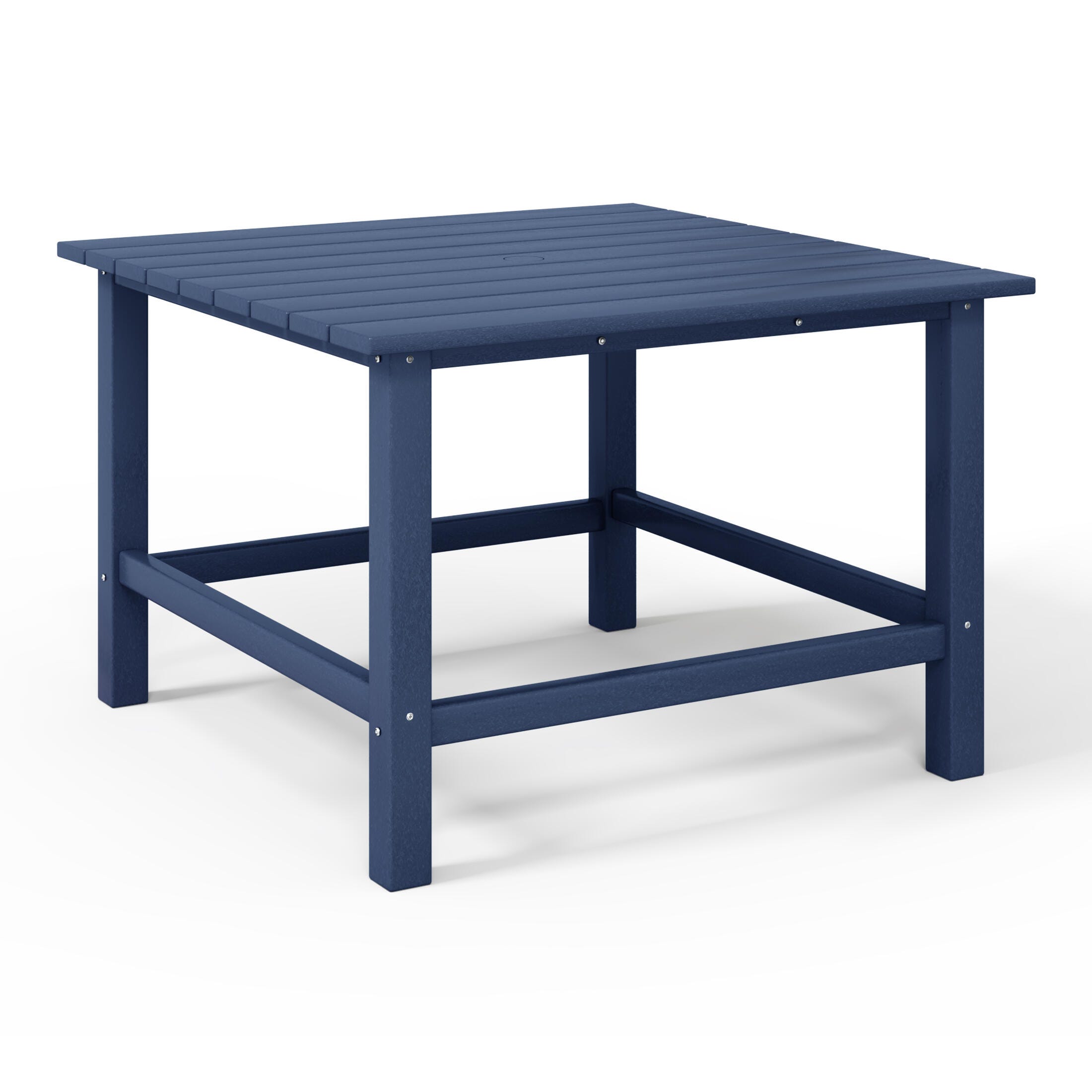 Westin Furniture Laguna Outdoor Adirondack Dining Table and 4 Chairs, Navy Blue, large