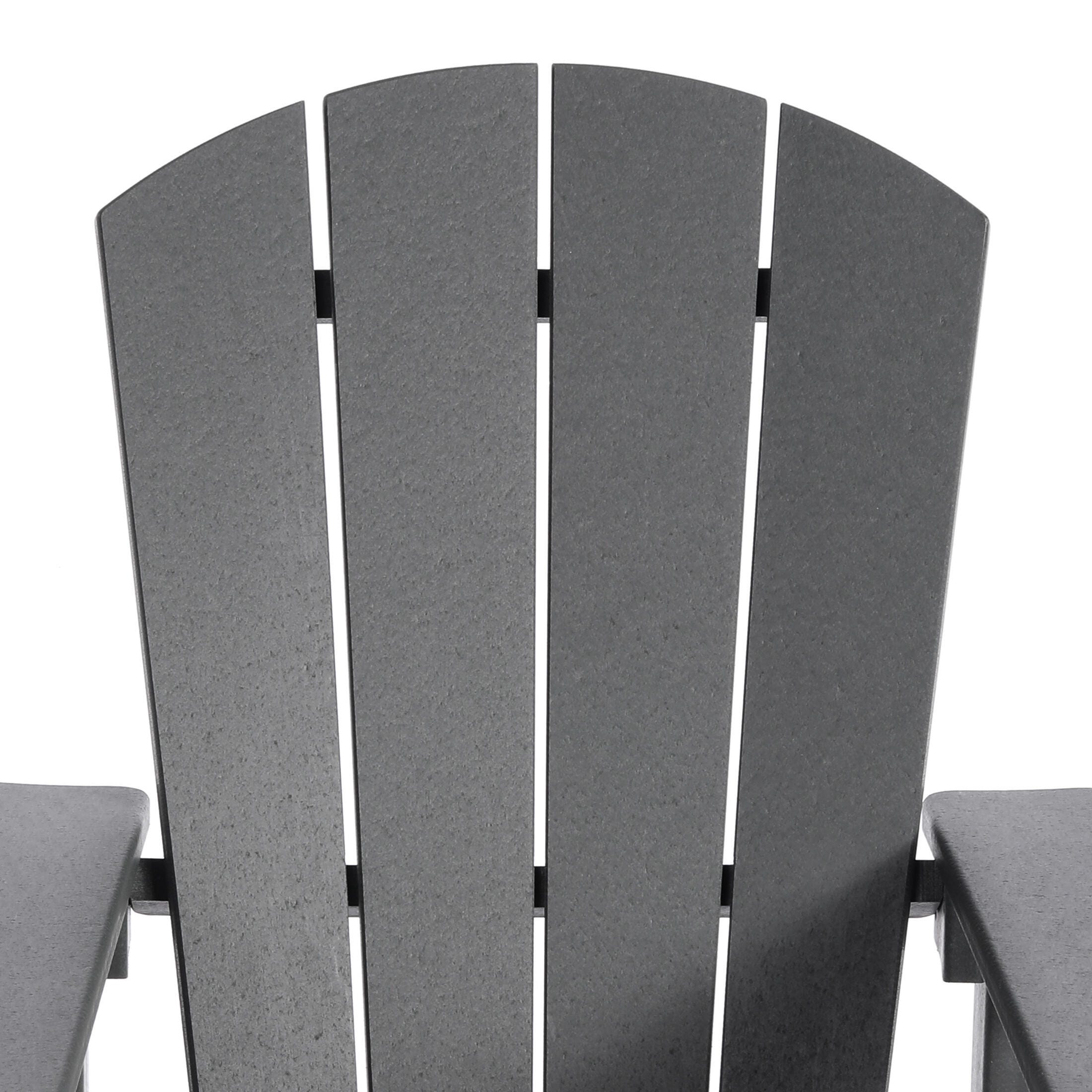 Westin Furniture Laguna Outdoor Adirondack Dining Table and 4 Chairs, Gray, large