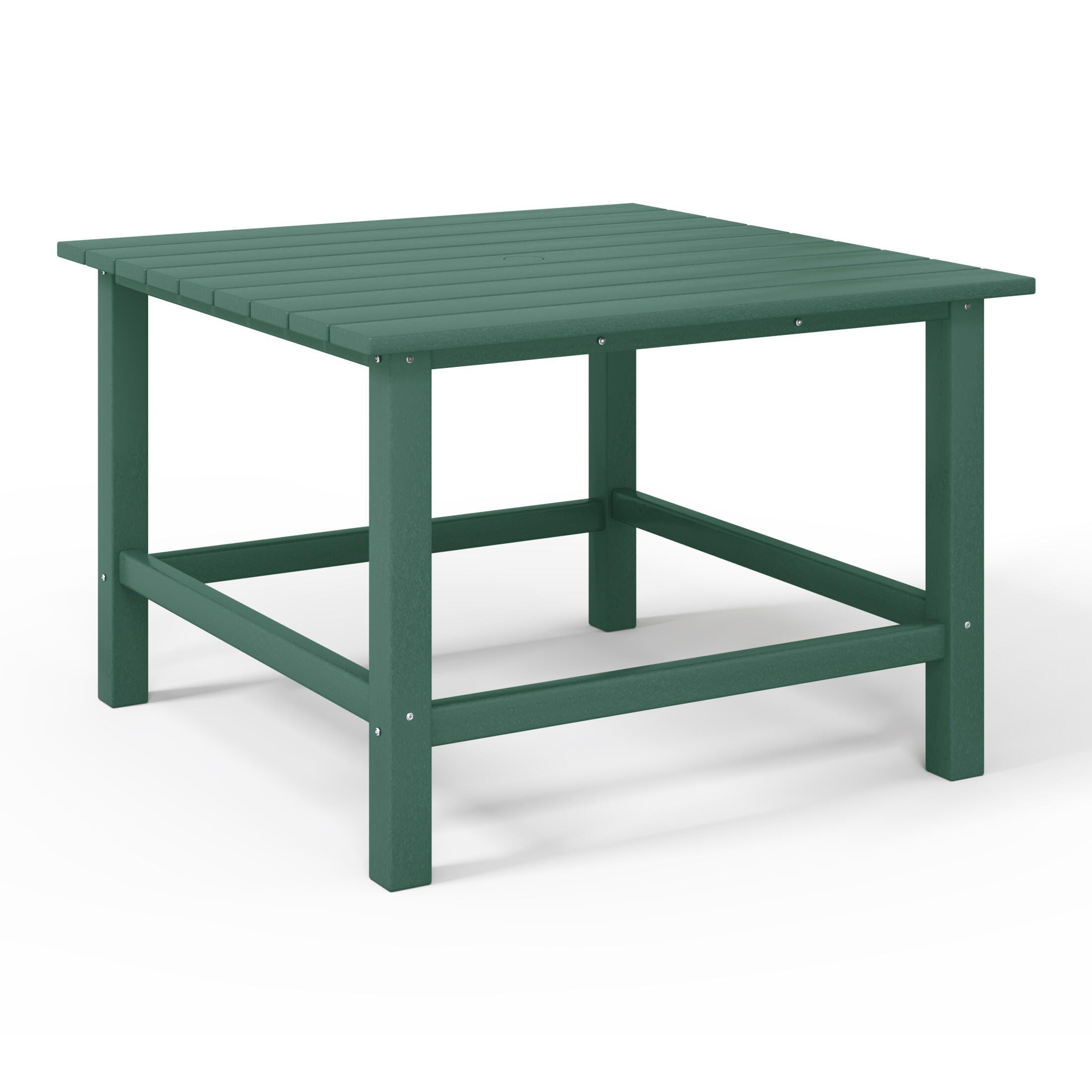 Westin Furniture Laguna Outdoor Adirondack Dining Table and 4 Chairs, Dark Green, large