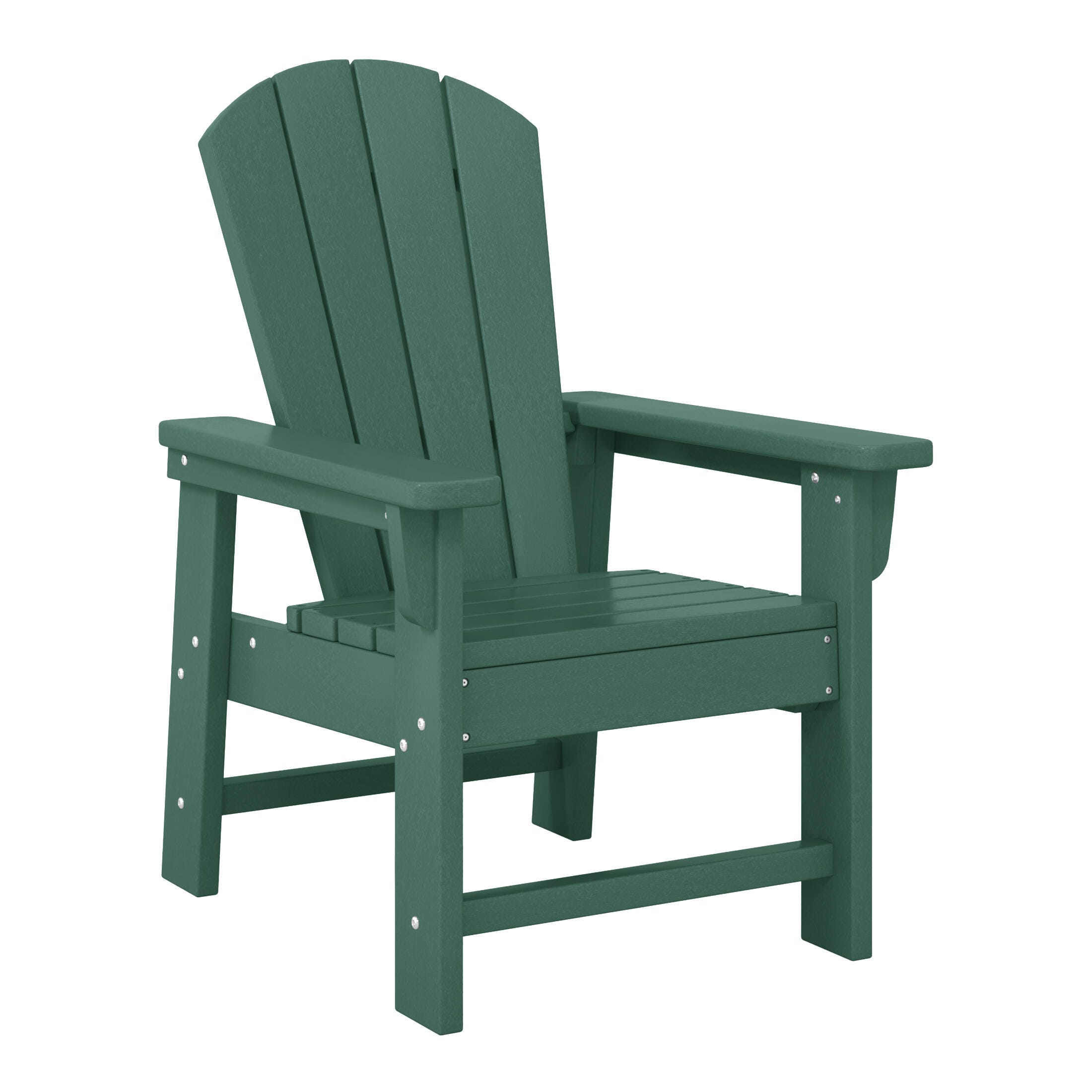 Westin Furniture Laguna Outdoor Adirondack Dining Table and 4 Chairs, Dark Green, large