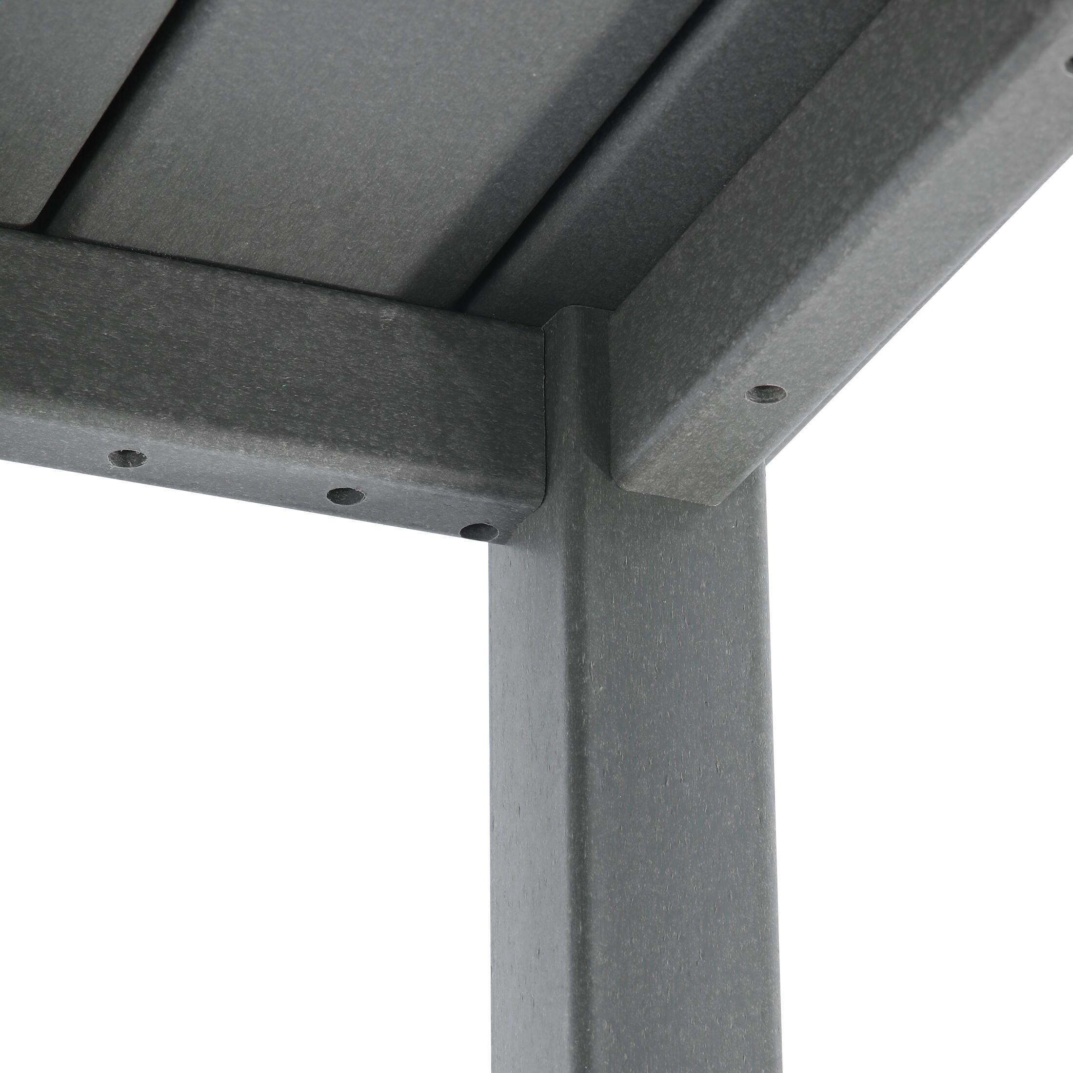 Westin Furniture Laguna Outdoor Dining Table, Gray, large