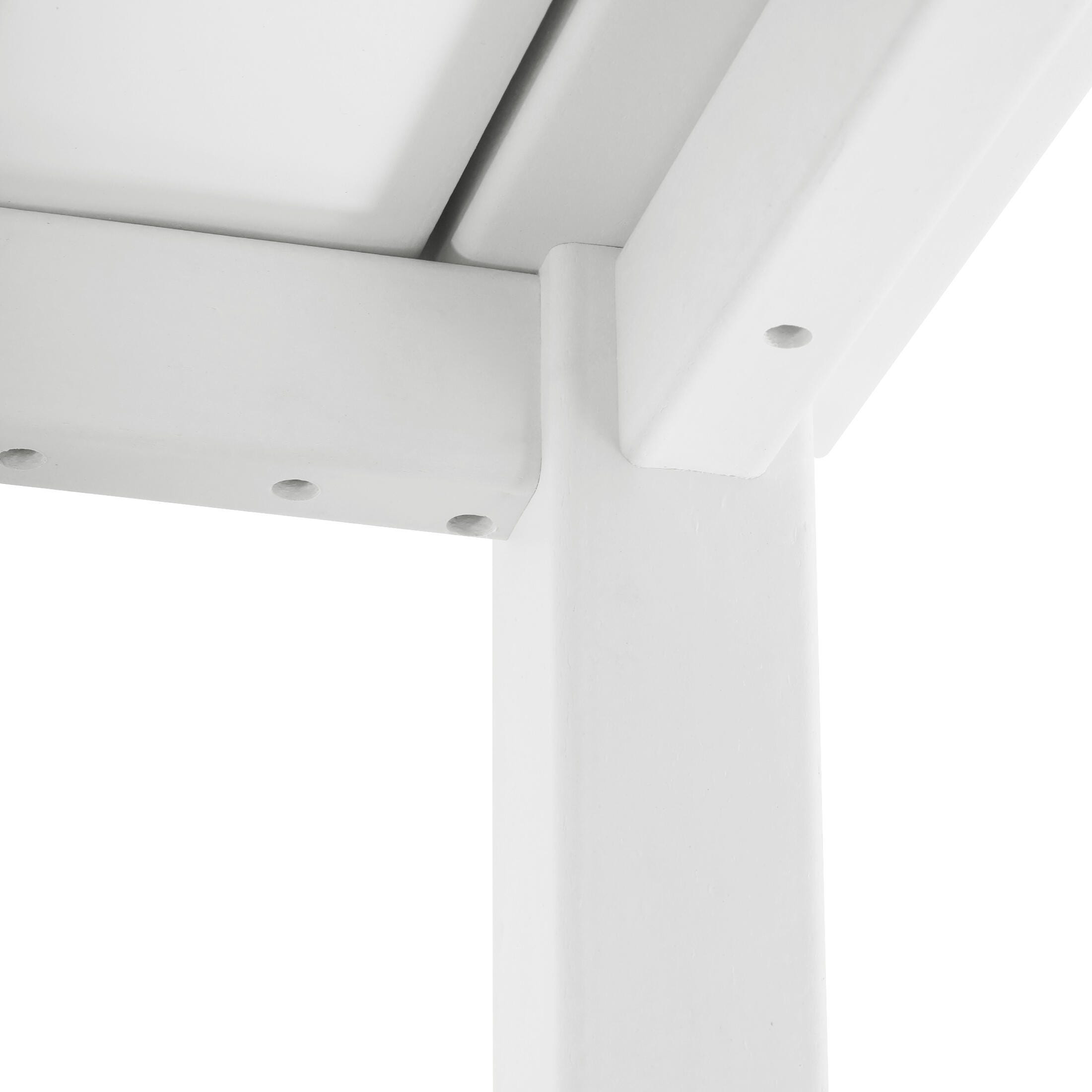 Westin Furniture Laguna Outdoor Dining Table, White, large
