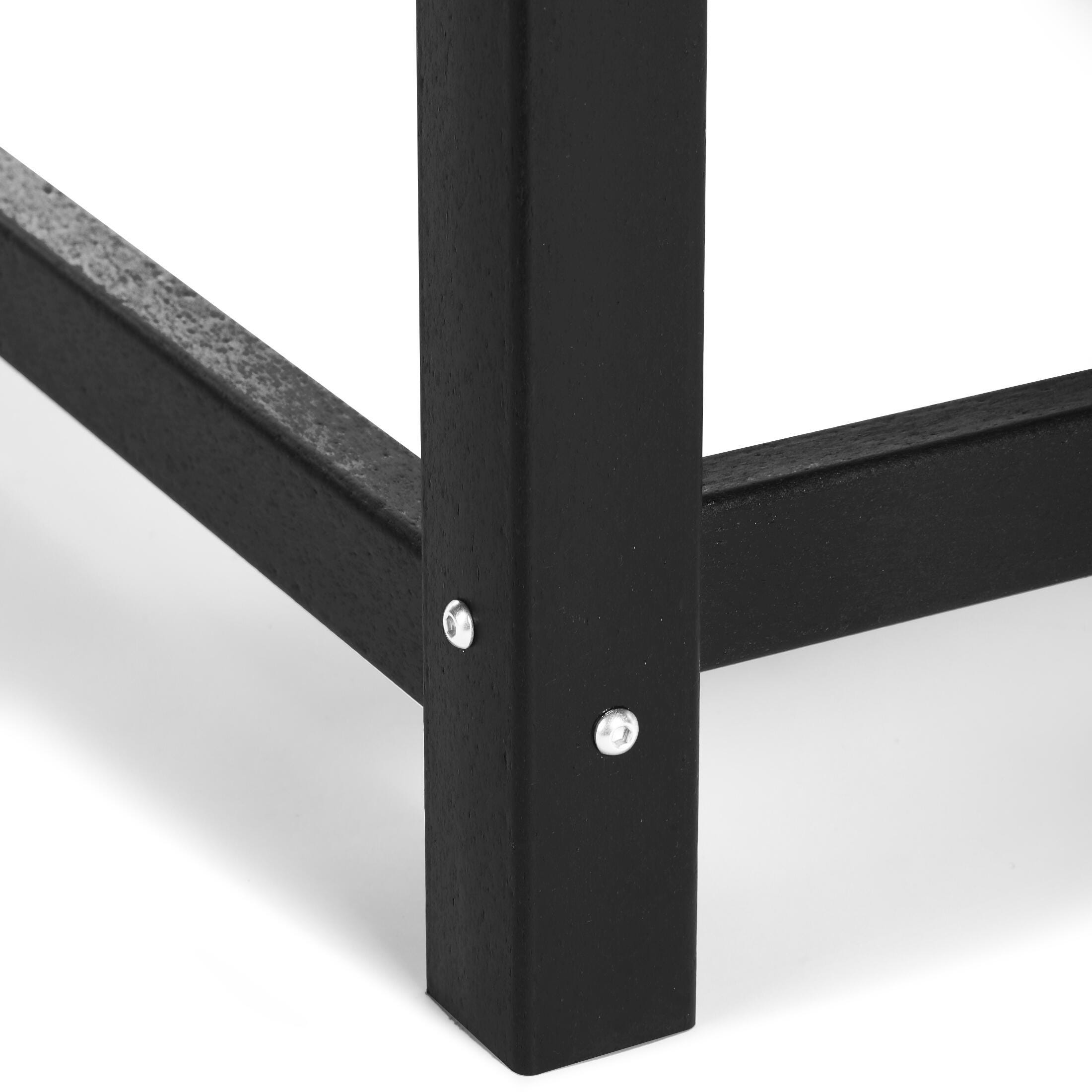 Westin Furniture Laguna Outdoor Round Dining Table, Black, large
