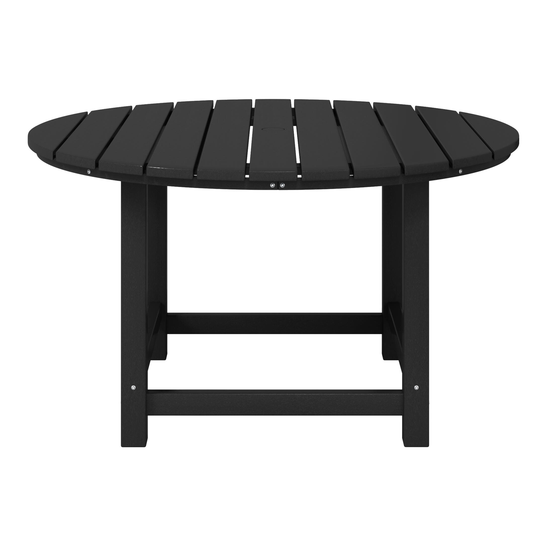 Westin Furniture Laguna Outdoor Round Dining Table, Black, large