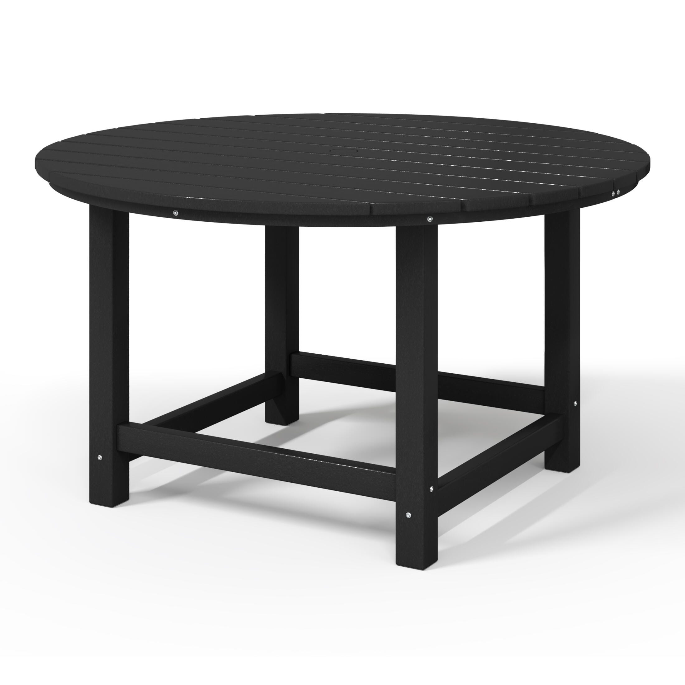 Westin Furniture Laguna Outdoor Round Dining Table, Black, large