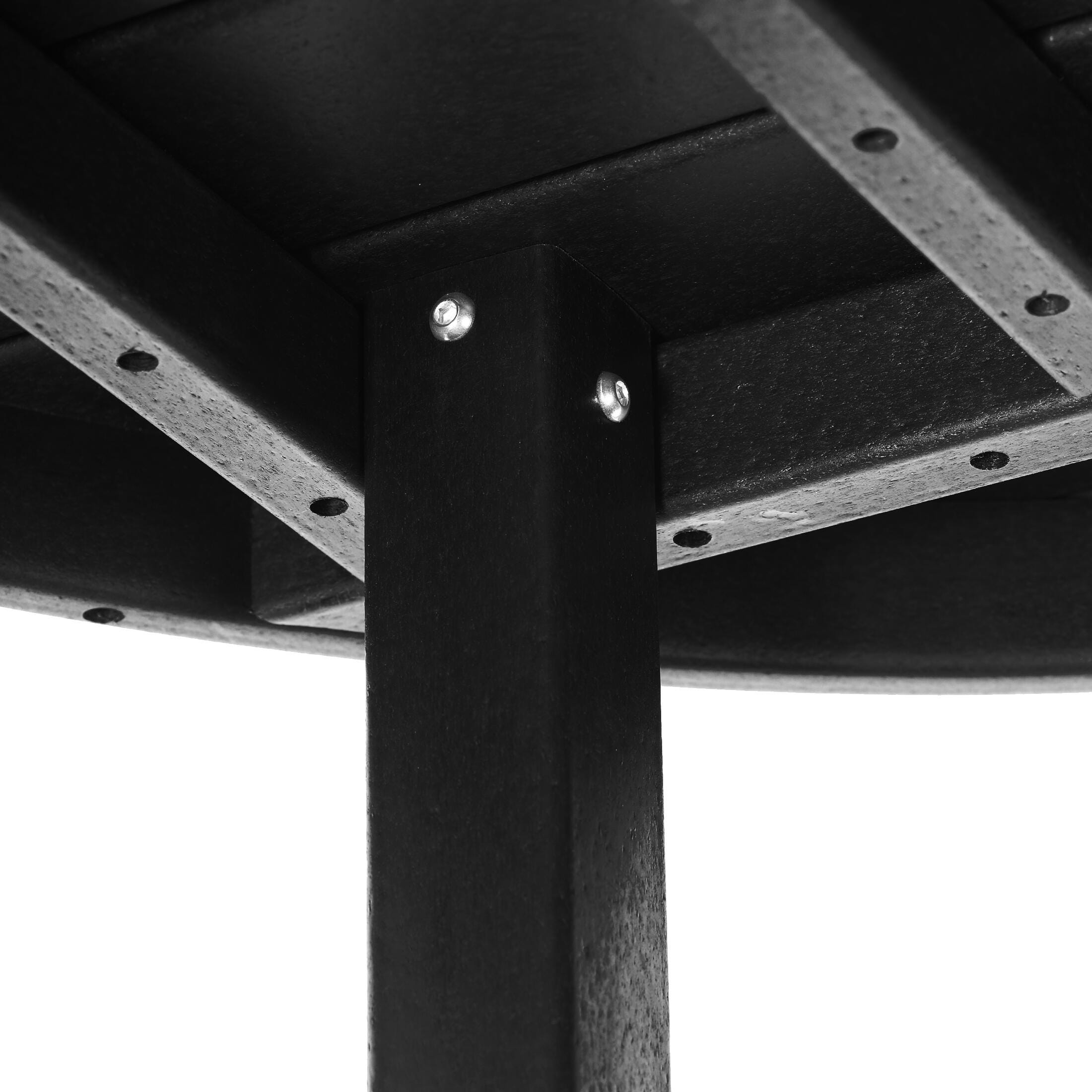 Westin Furniture Laguna Outdoor Round Dining Table, Black, large