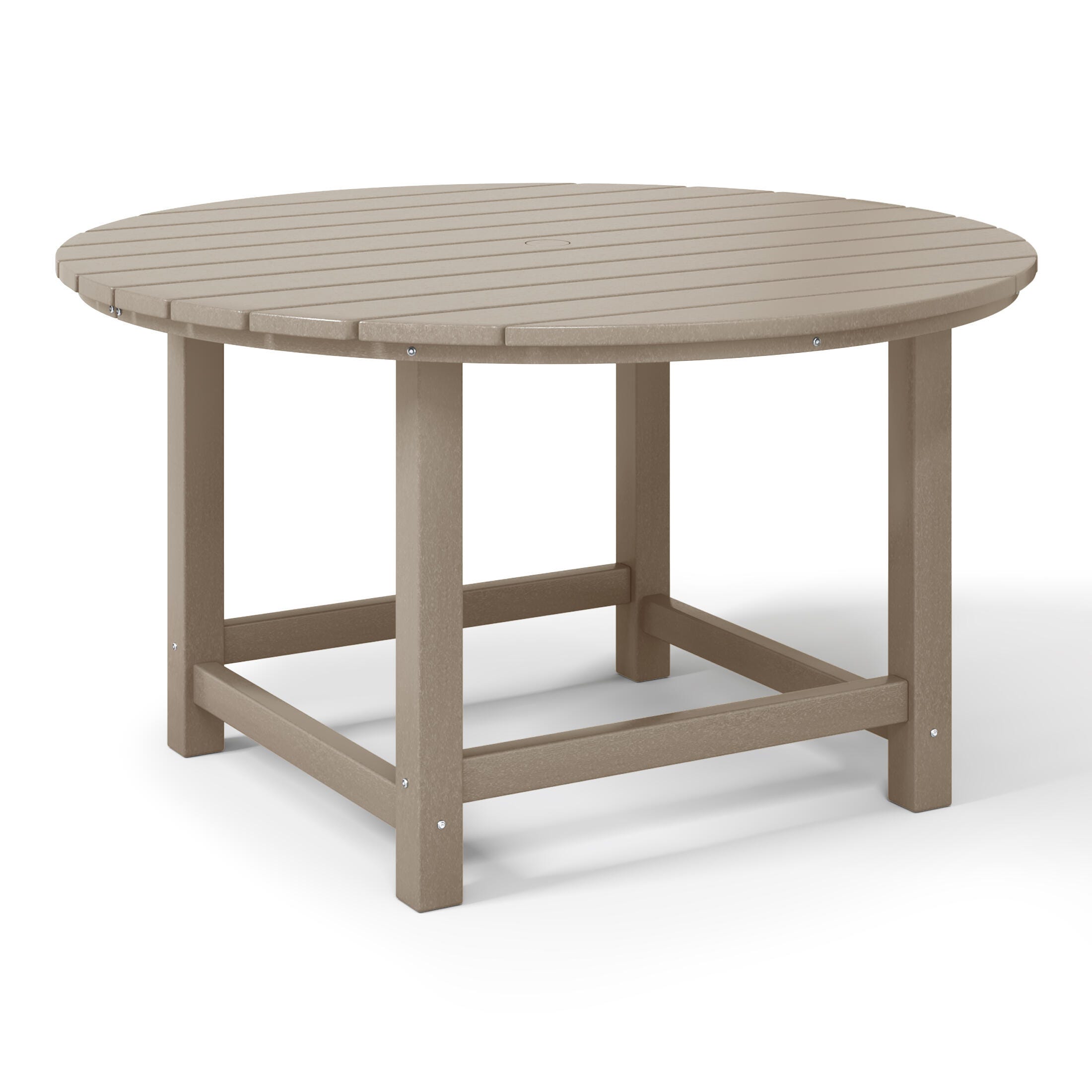 Westin Furniture Laguna Outdoor Round Dining Table, Weathered Wood, large