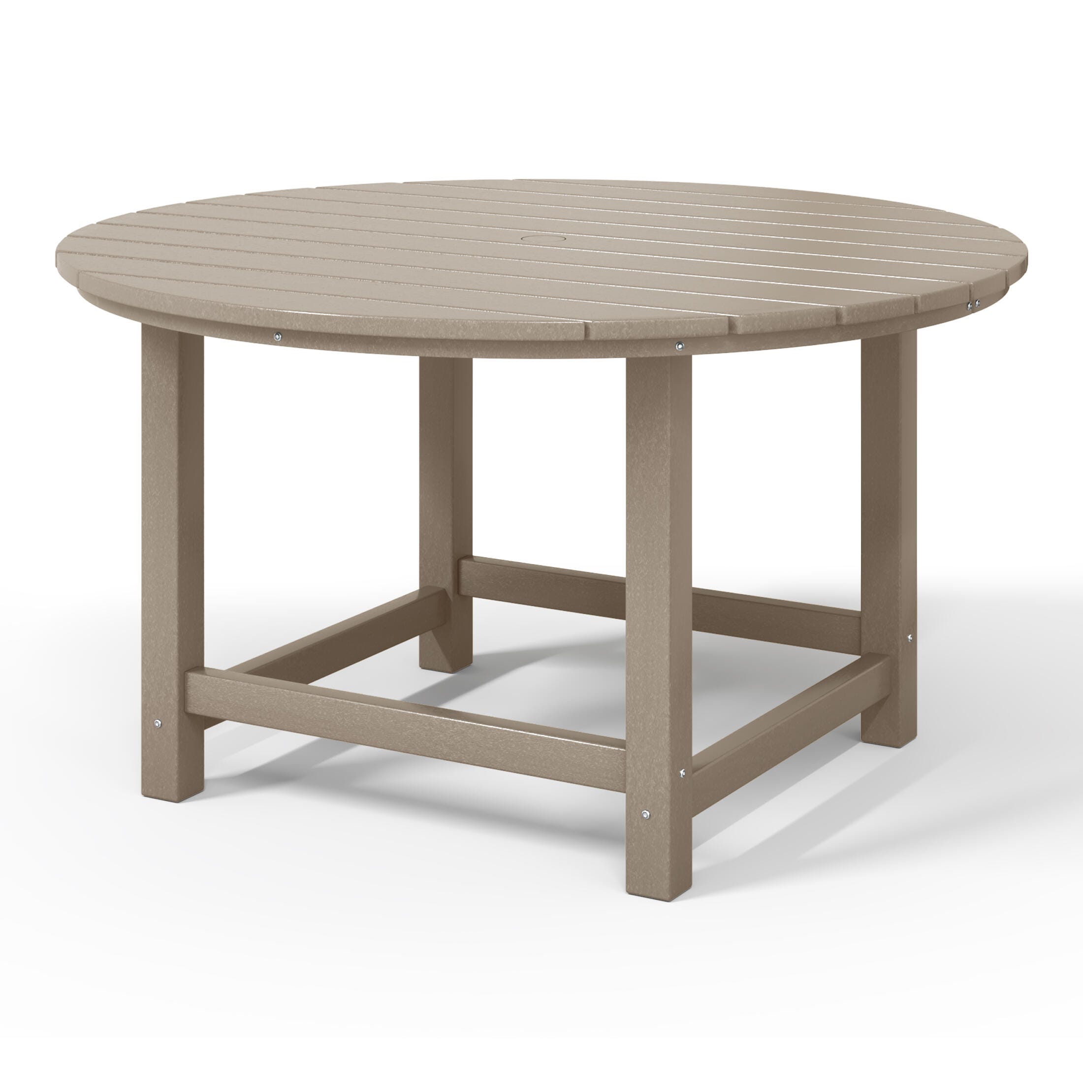 Westin Furniture Laguna Outdoor Round Dining Table, Weathered Wood, large