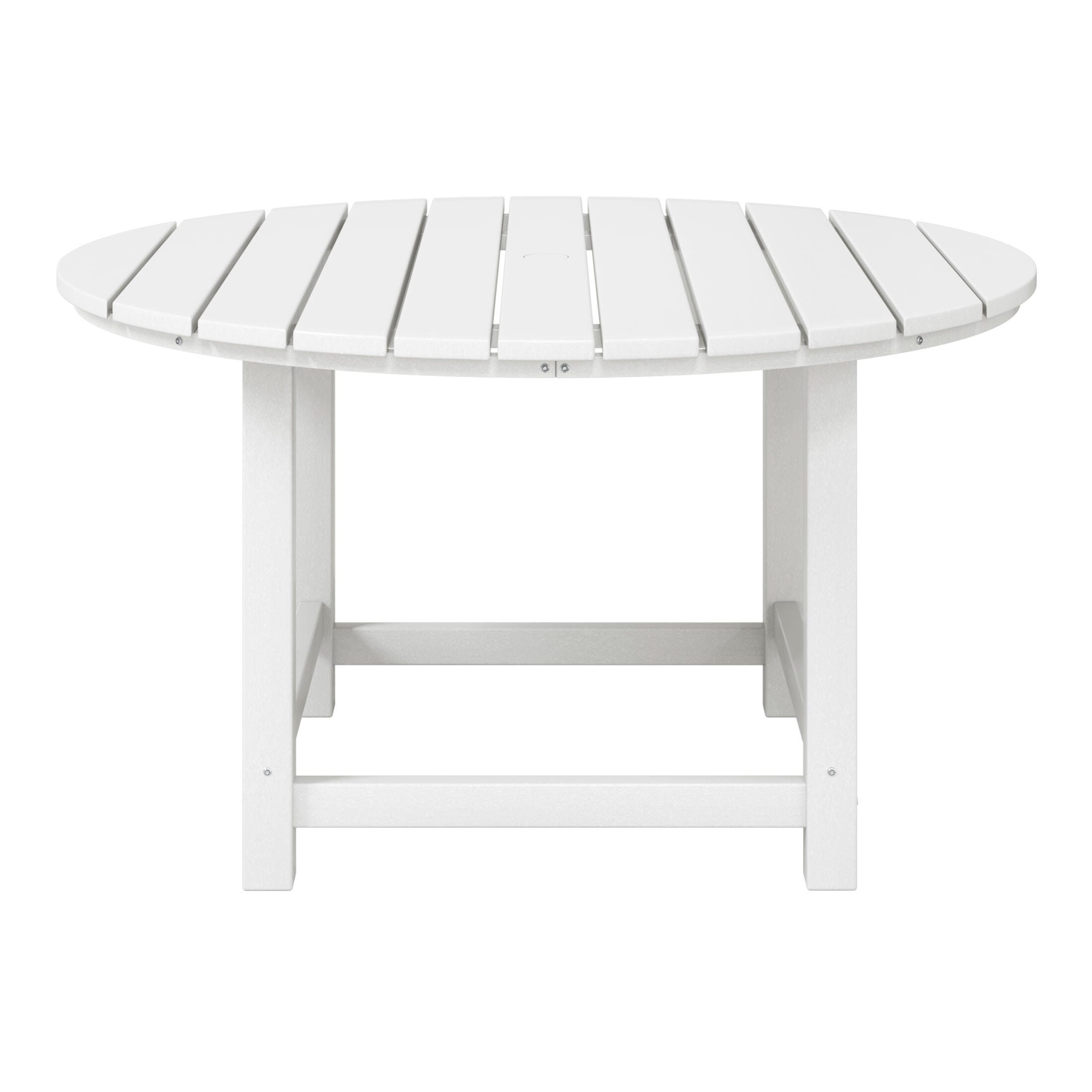 Westin Furniture Laguna Outdoor Round Dining Table, White, large