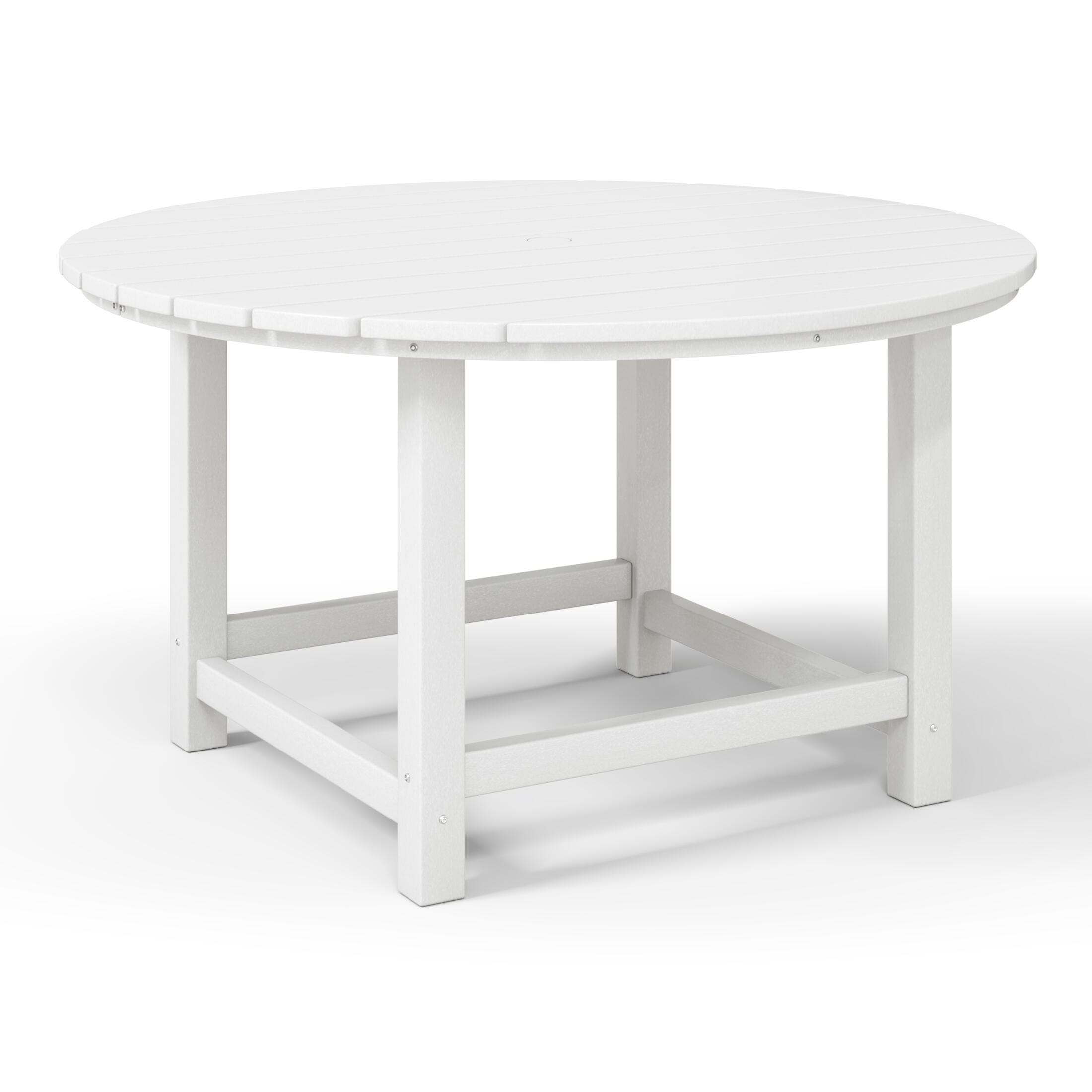 Westin Furniture Laguna Outdoor Round Dining Table, White, large