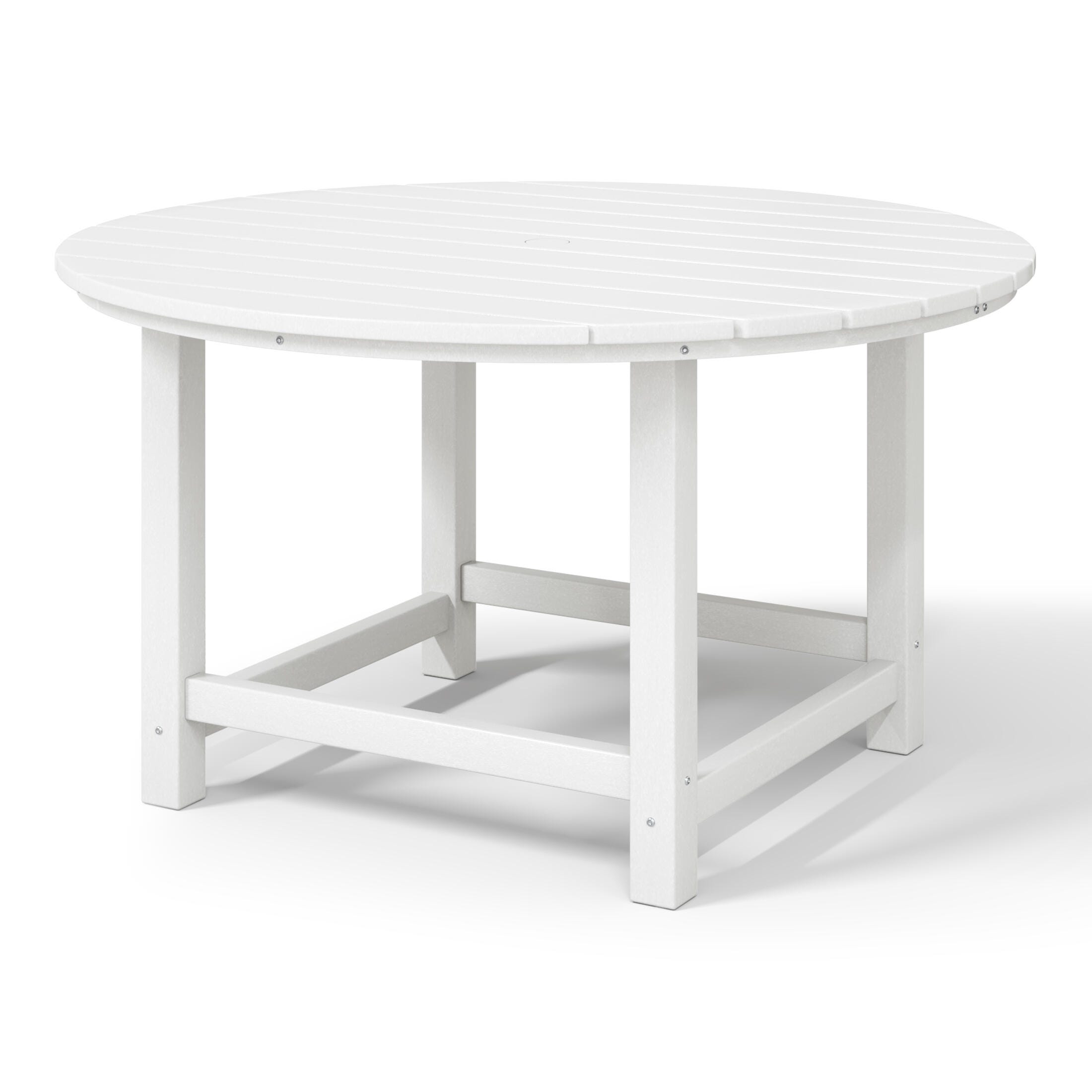 Westin Furniture Laguna Outdoor Round Dining Table, White, large