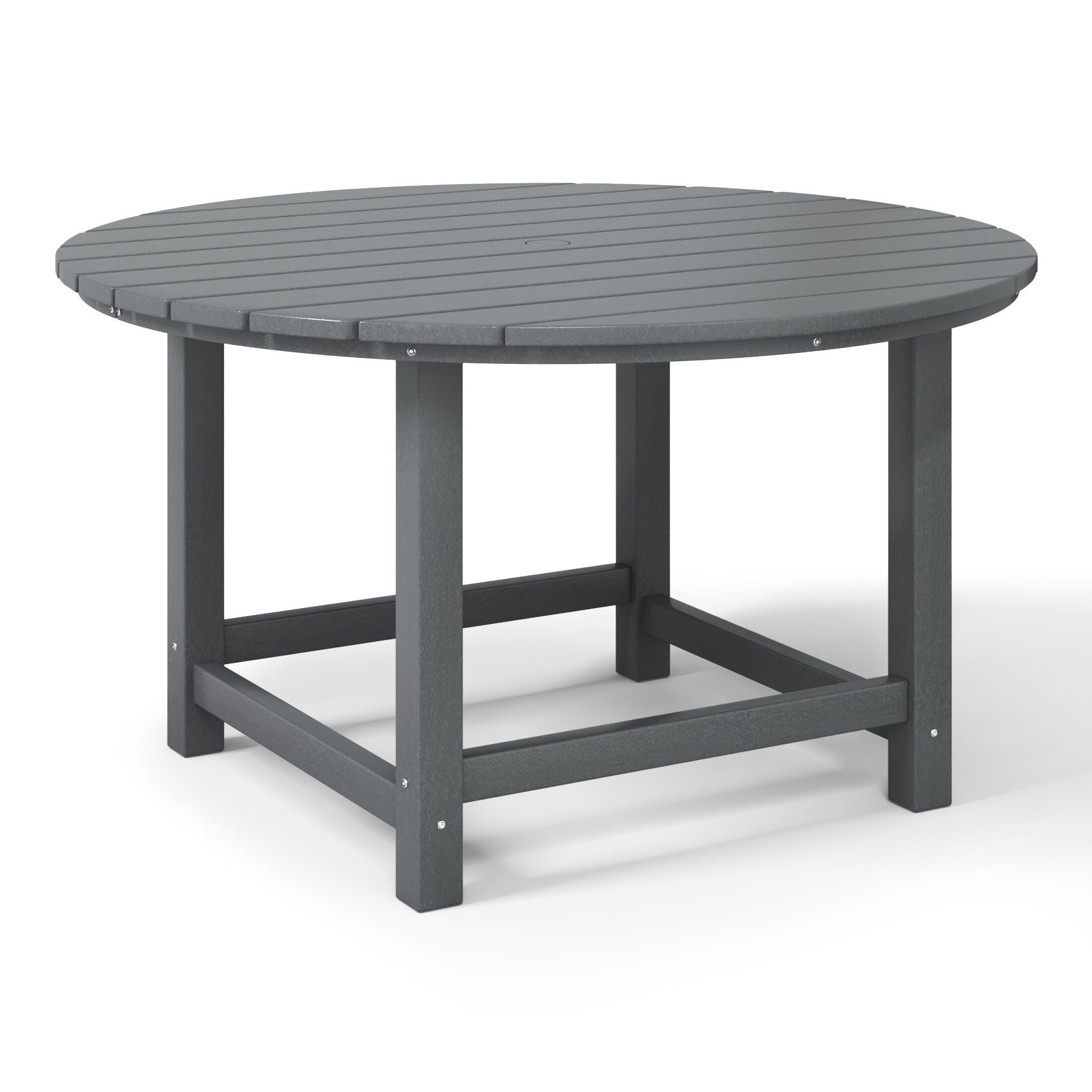 Westin Furniture Laguna Outdoor Round Dining Table, Gray, large