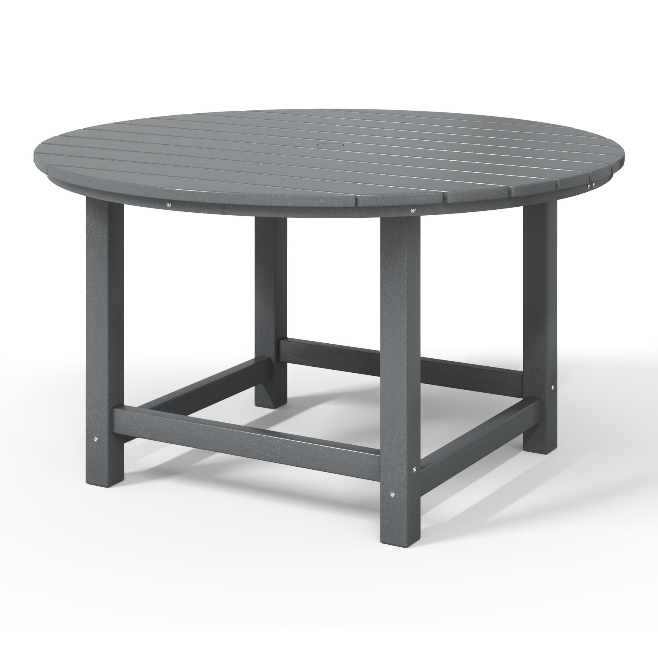 Westin Furniture Laguna Outdoor Round Dining Table, Gray, large