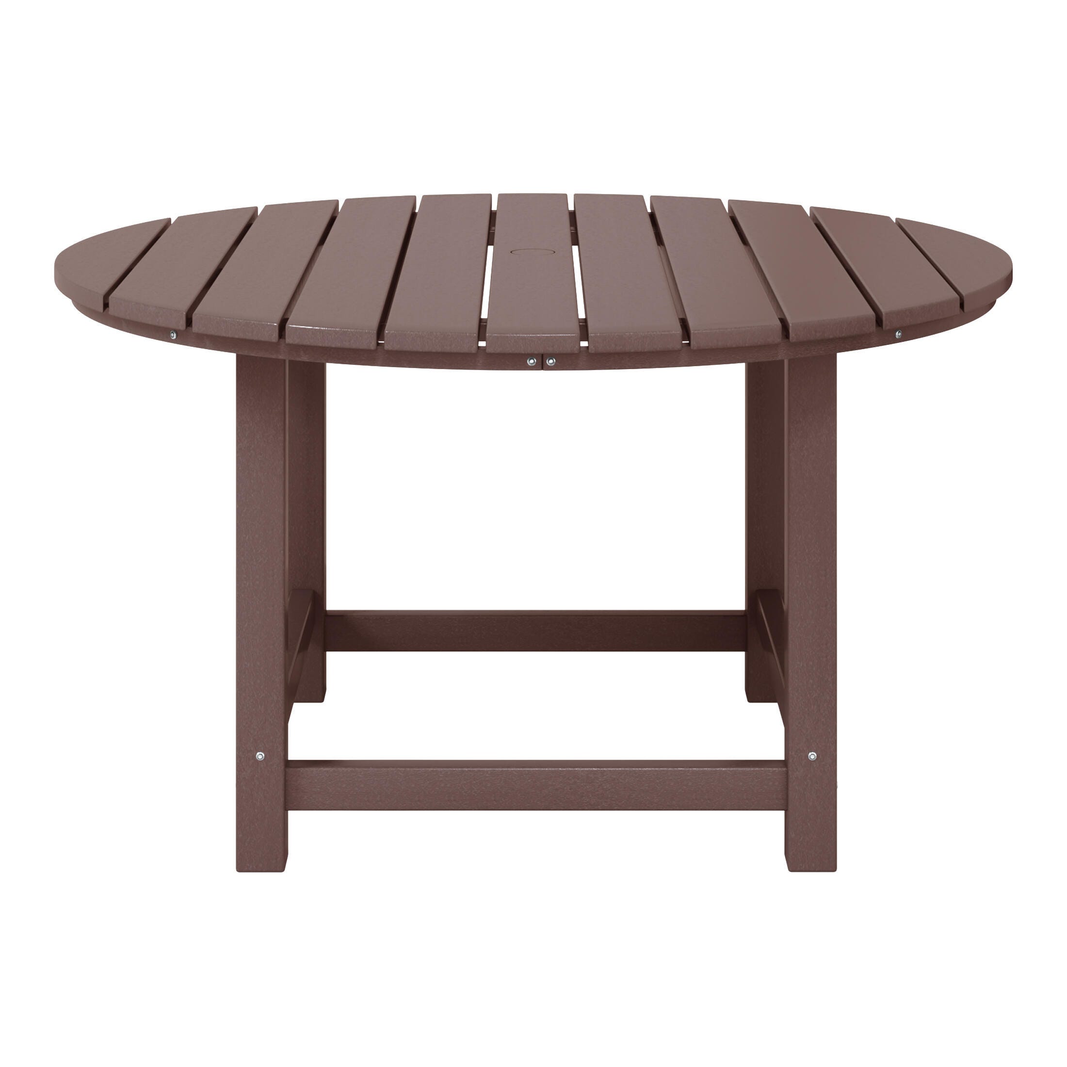 Westin Furniture Laguna Outdoor Round Dining Table, Dark Brown, large