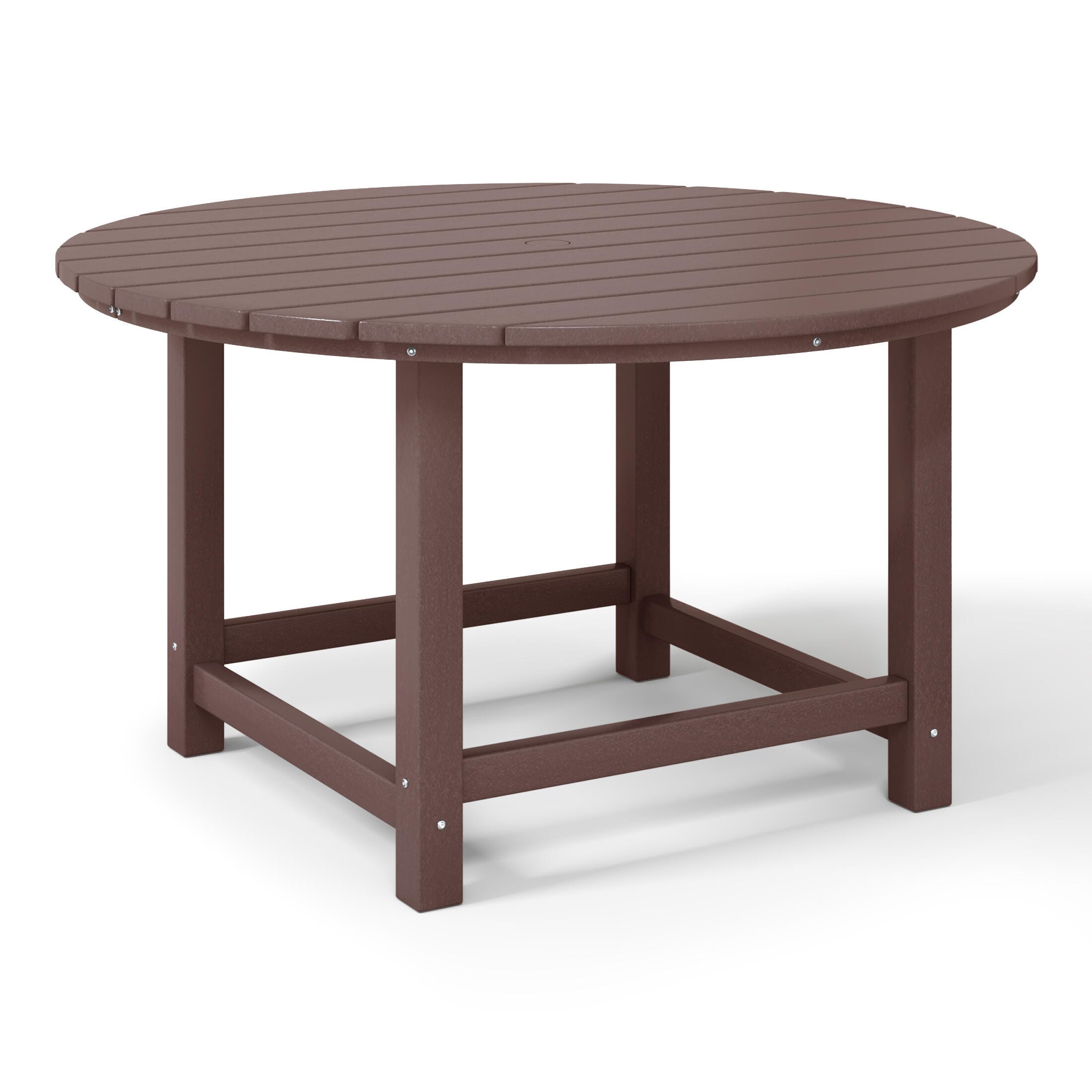 Westin Furniture Laguna Outdoor Round Dining Table, Dark Brown, large
