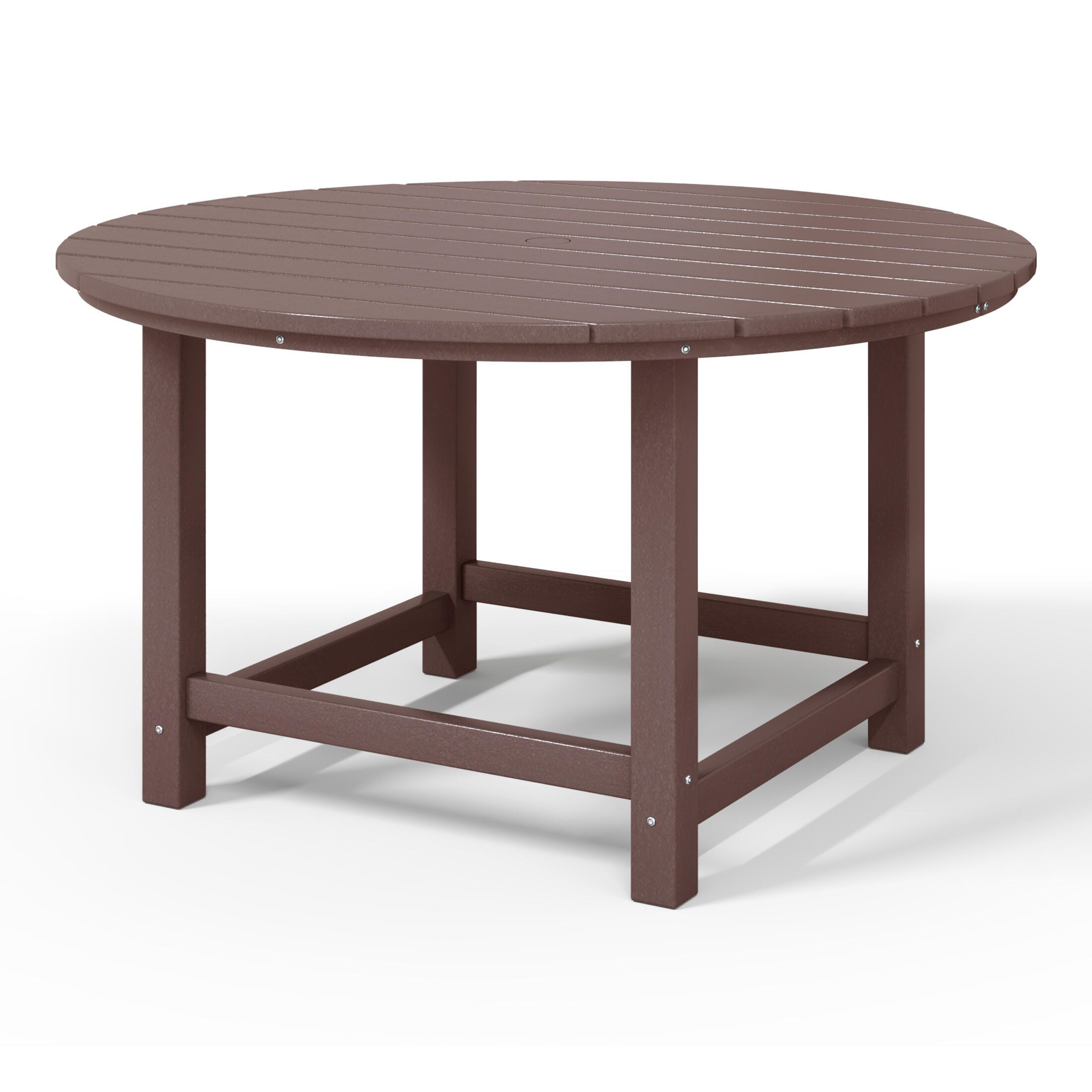 Westin Furniture Laguna Outdoor Round Dining Table, Dark Brown, large